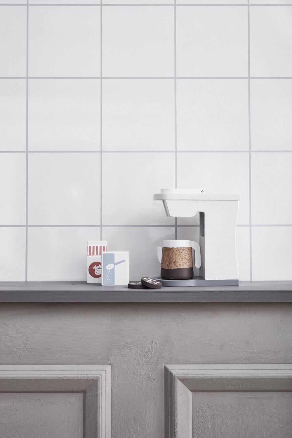 Kids Concept Kinder-Haushaltsset Kids Bistro Kaffeemaschine mit Zubehör