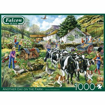Jumbo Spiele Puzzle Falcon Another Day on the Farm 1000 Teile, 1000 Puzzleteile