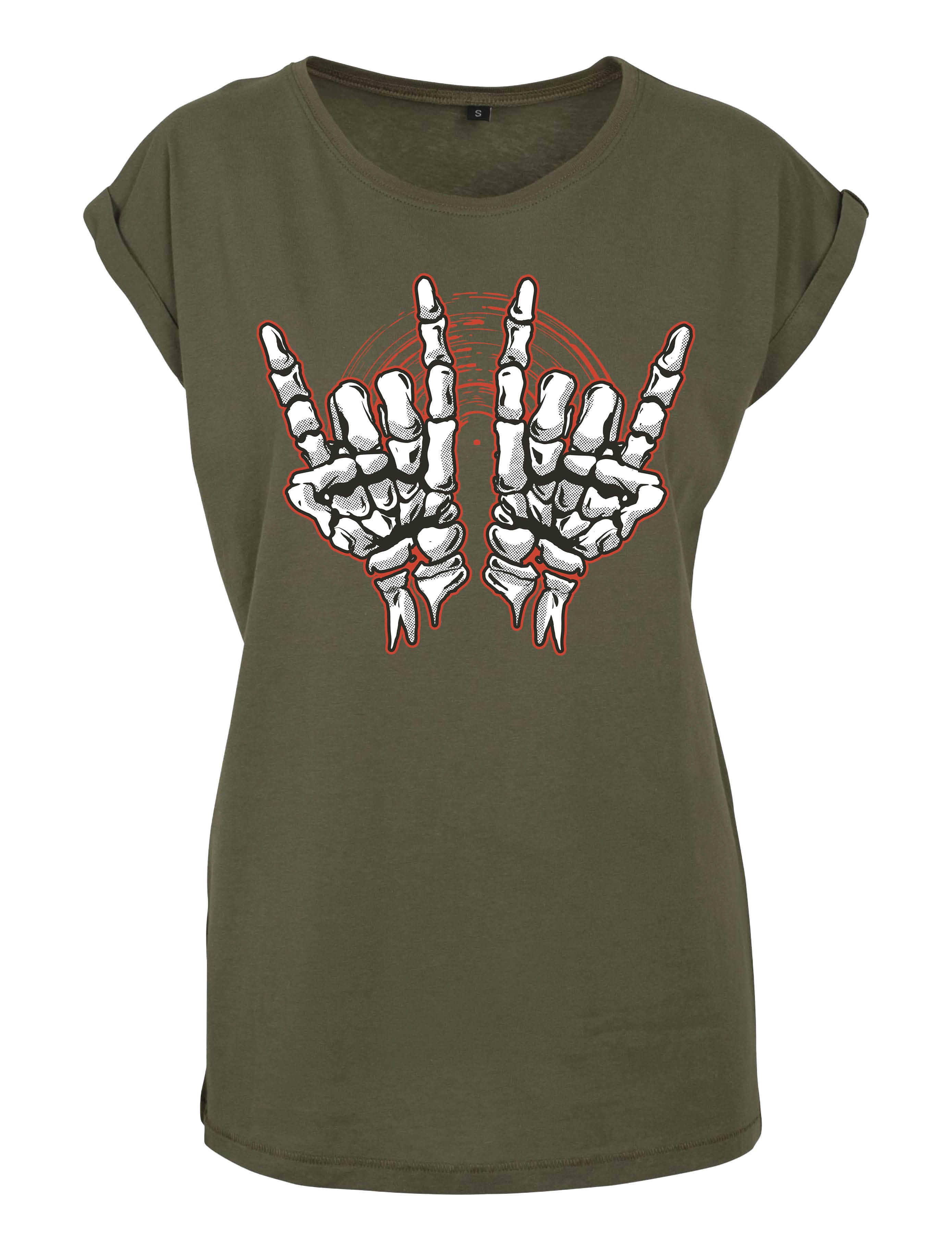 Youth Designz Print-Shirt "Skelett Hand Rock" günstig online kaufen