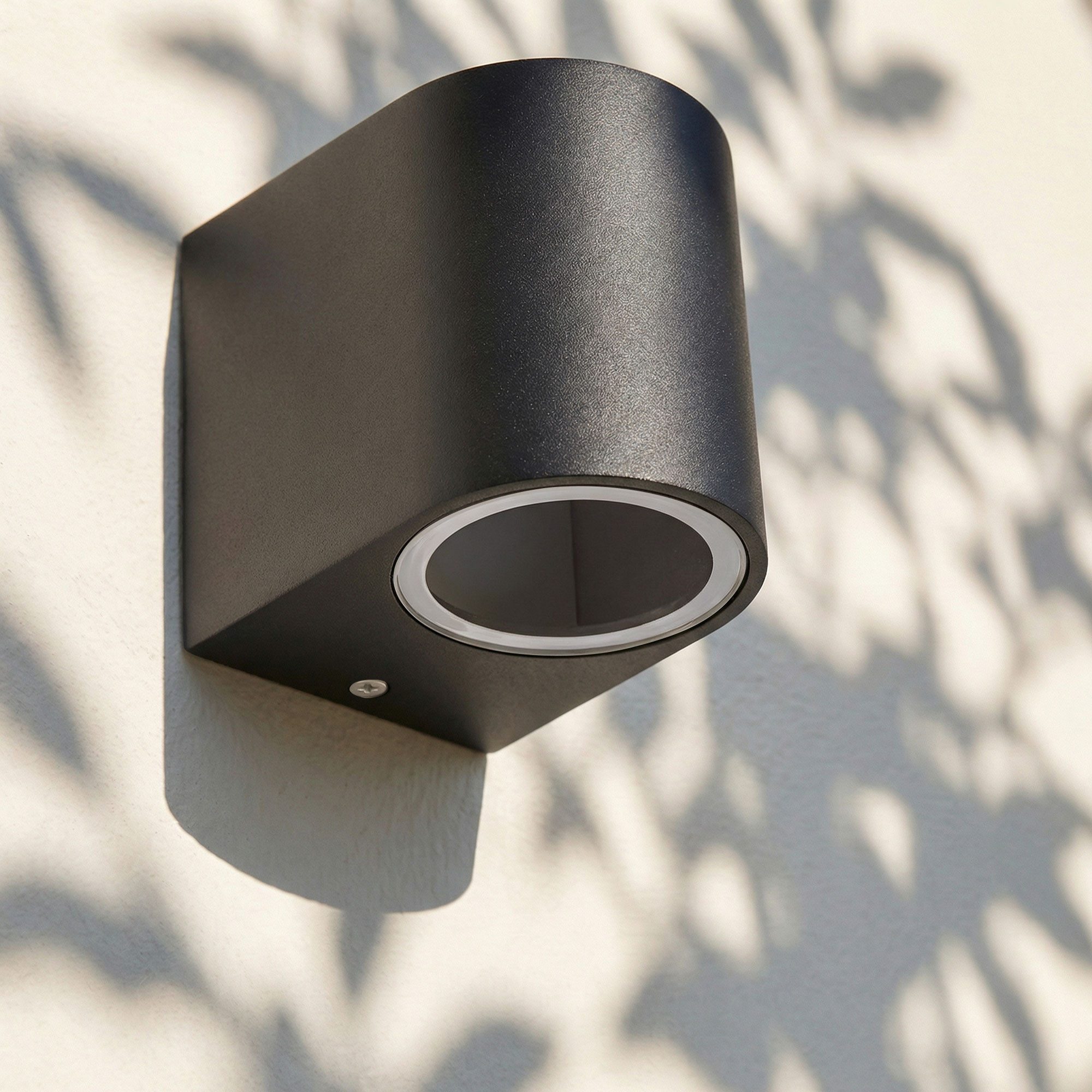 Maxkomfort Außen-Wandleuchte Up & Down Wandlampe GU10, schwarz/weiß/silber, IP44, 1 bis 2-flammig, ohne Leuchtmittel, Modern, IP44 - wetterfest, exkl. Leuchtmittel