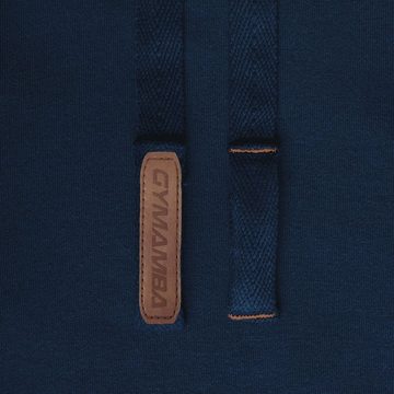 GYMAMBA Jogginganzug Herren leather blau (2-tlg), mit Kapuze