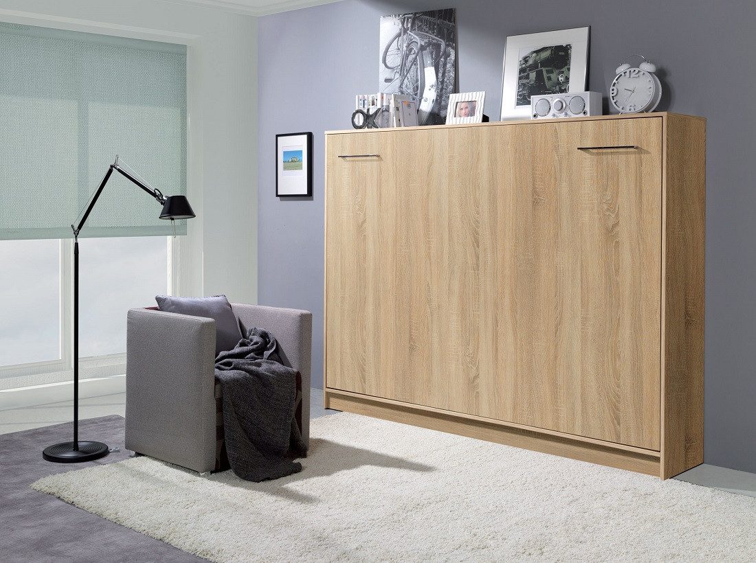 QMM TraumMöbel Schrankbett Wandbett HB 140x200 günstig online kaufen