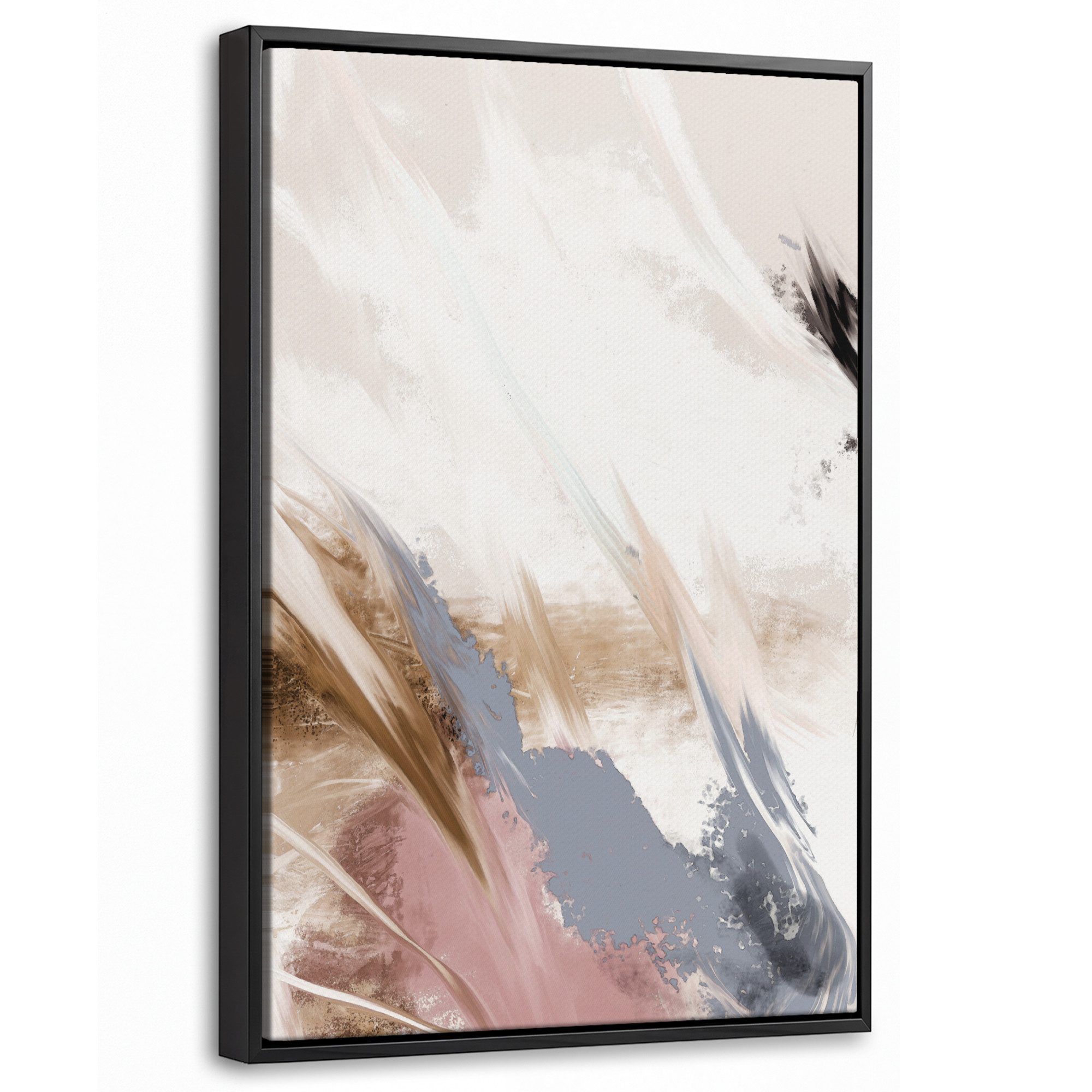 OneMillionCanvasses® Leinwandbild mit Rahmen - Kunst - Farbe - Farben - Muster, Fotodruck (1 St), Deko für Wohnzimmer Schlafzimmer Küche 20x30cm