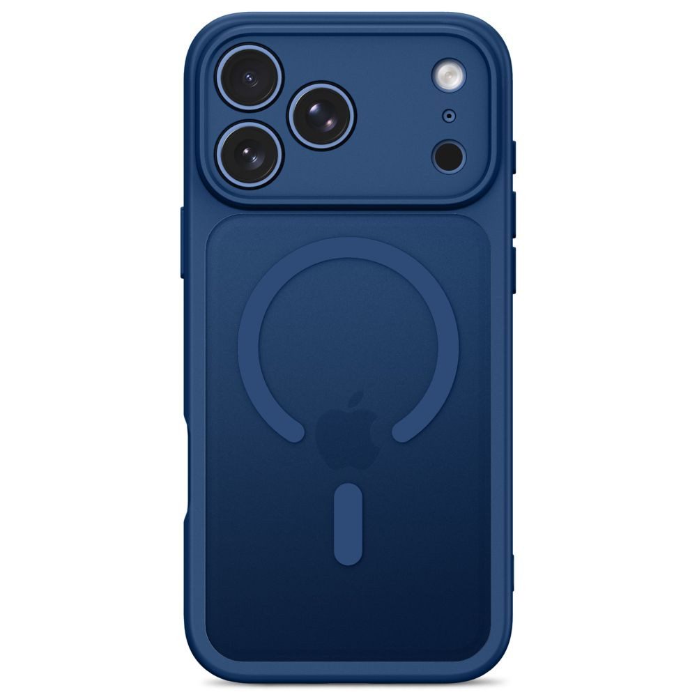 TECH PROTECT Smartphone-Hülle BasicMag kompatibel mit iPhone 18 Pro Max, 17 Pro Max Dunkelblau 6.9 Zoll, Zweischichtiger Hybridaufbau mit Magnetring und erhöhten Schutzkanten