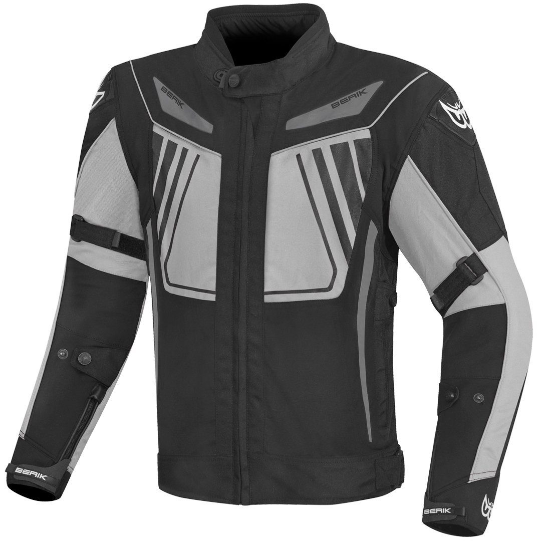 Berik Motorradjacke Nardo Evo wasserdichte Motorrad Textiljacke Black/Grey