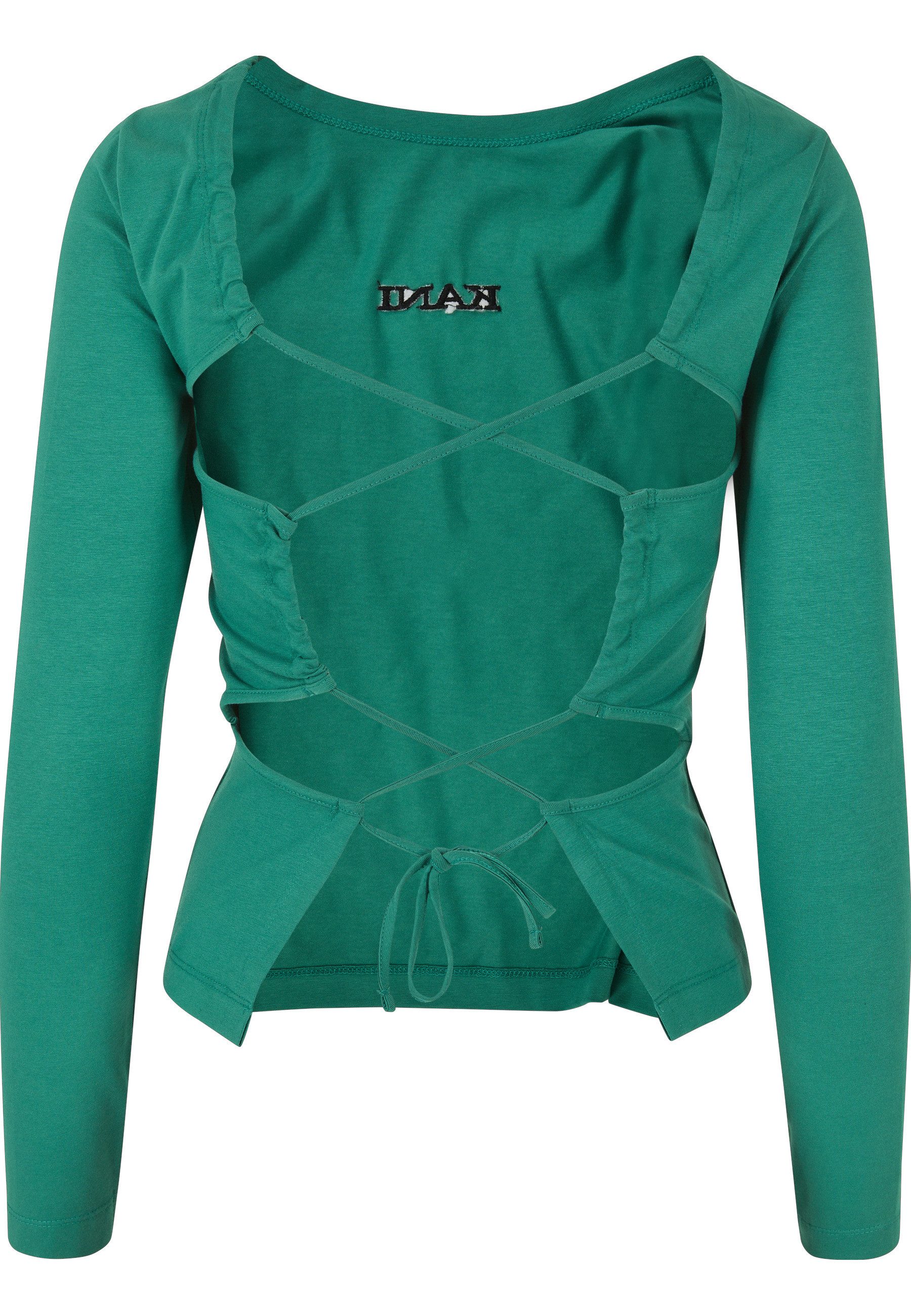Karl Kani Longsleeve Karl Kani Damen KW231-017-1 KK Small Retro Laced LS green (1-tlg)