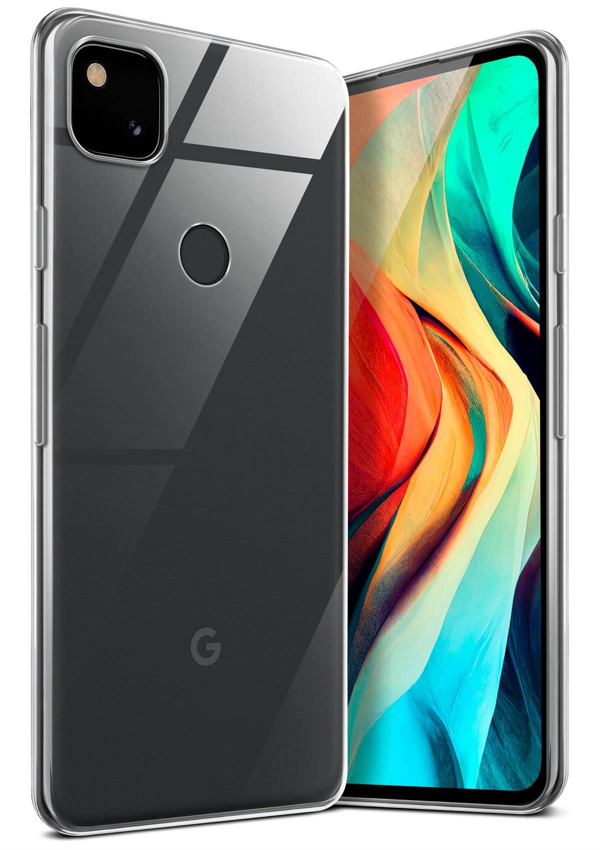 moex Handyhülle moex® Aero Case für Google Pixel 4a, Hülle Silikon durchsichtig, Clear Schutzhülle Transparent Silikonhülle