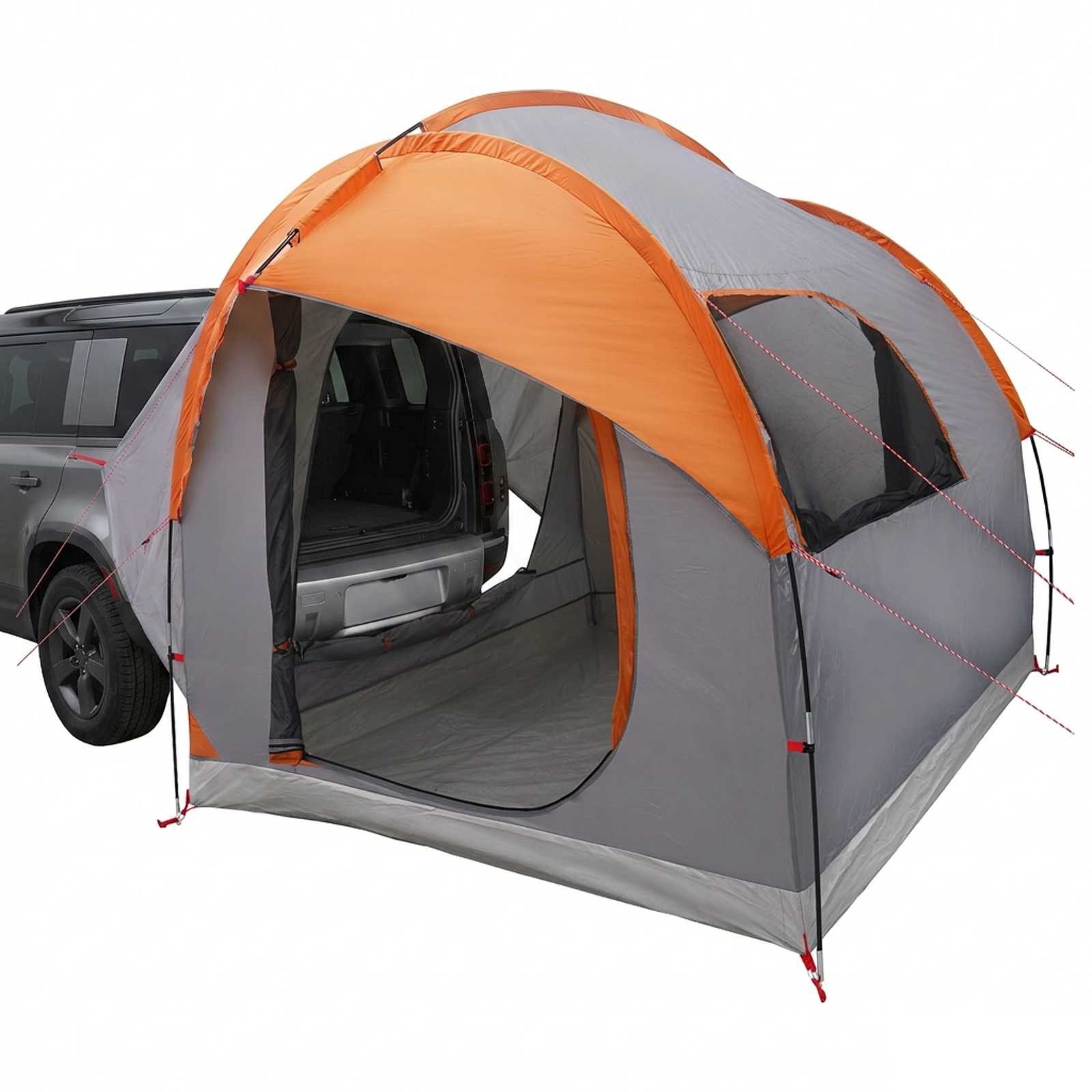vidaXL Kuppelzelt Autozelt Grau und Orange 239 x 210 x 210 cm Polyester und Stahl, (1 tlg)