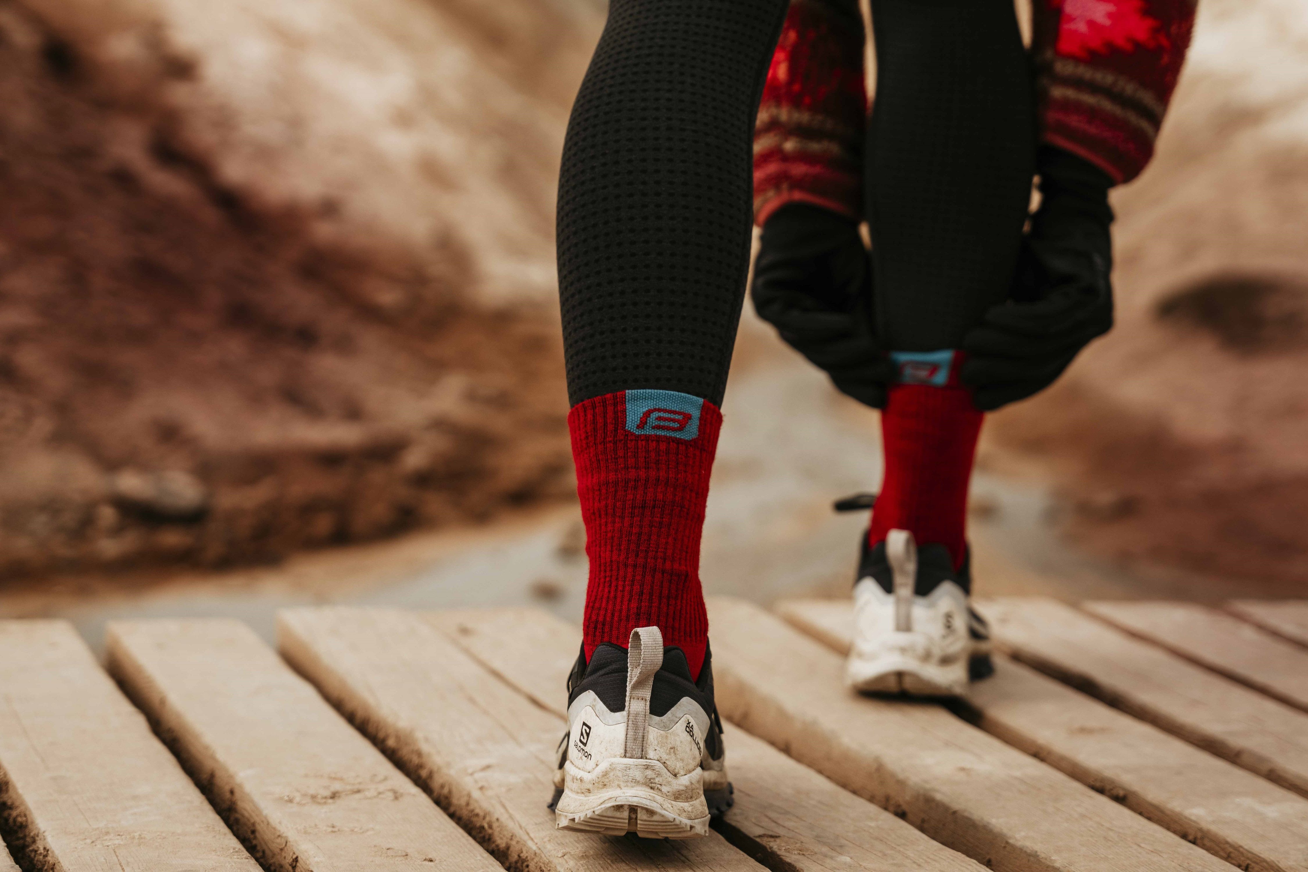 FORCE Sportsocken FORCE Merino Socken NORTH Thermo, S-M/36-41 Rot
