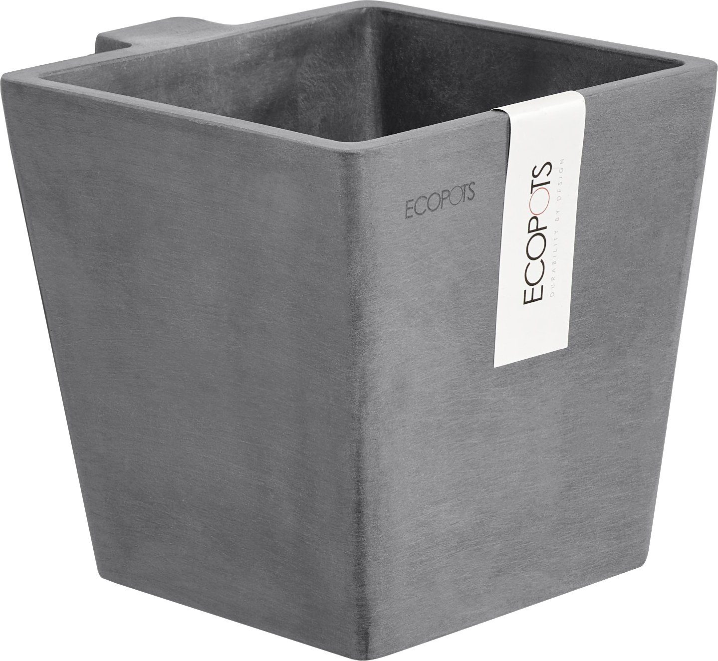 ECOPOTS BxTxH: S Blumentopf Grey, MANHATTAN cm 17,2x17,515