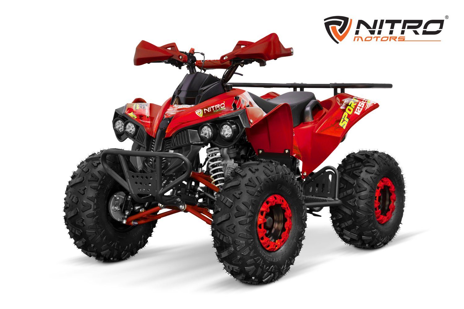 Nitro Motors Quad 125cc midi Kinder Quad Warrior GS ATV Kinderquad Midiquad, 125,00 ccm Rot | 3 Gang-Semi Automatik