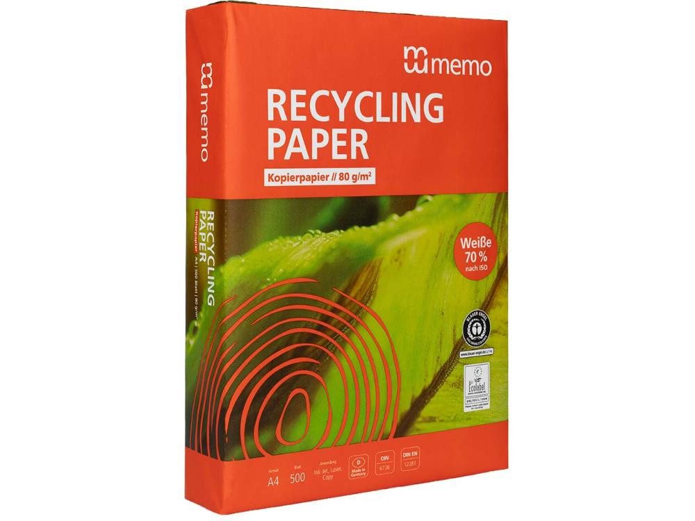memo Kopierpapier memo Recycling-Kopierpapier 'memoPRINT' 500 Blatt