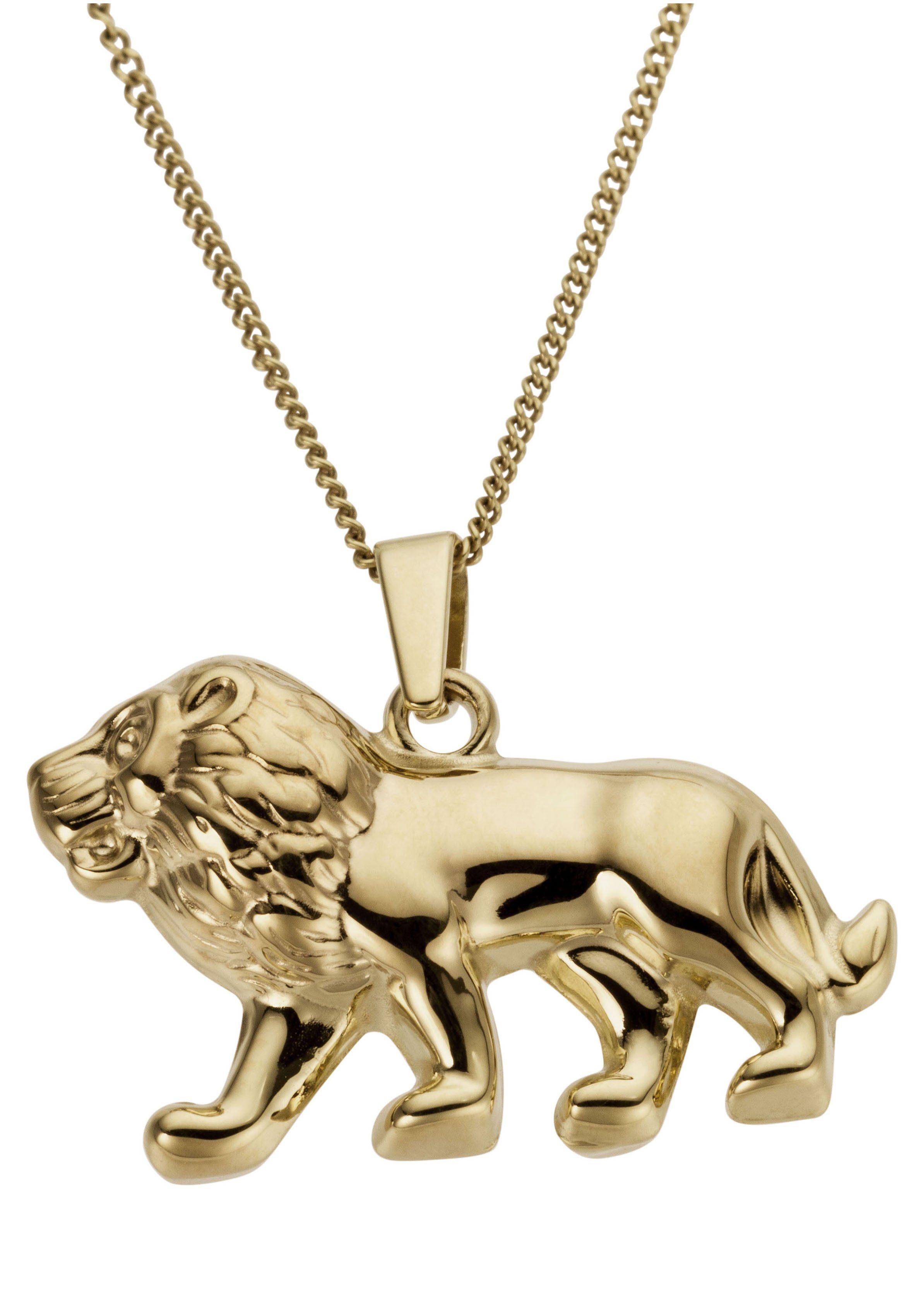 Kettenanhänger Schmuck Geschenk Gold 333 Halsschmuck Anhänger für Halskette Löwe