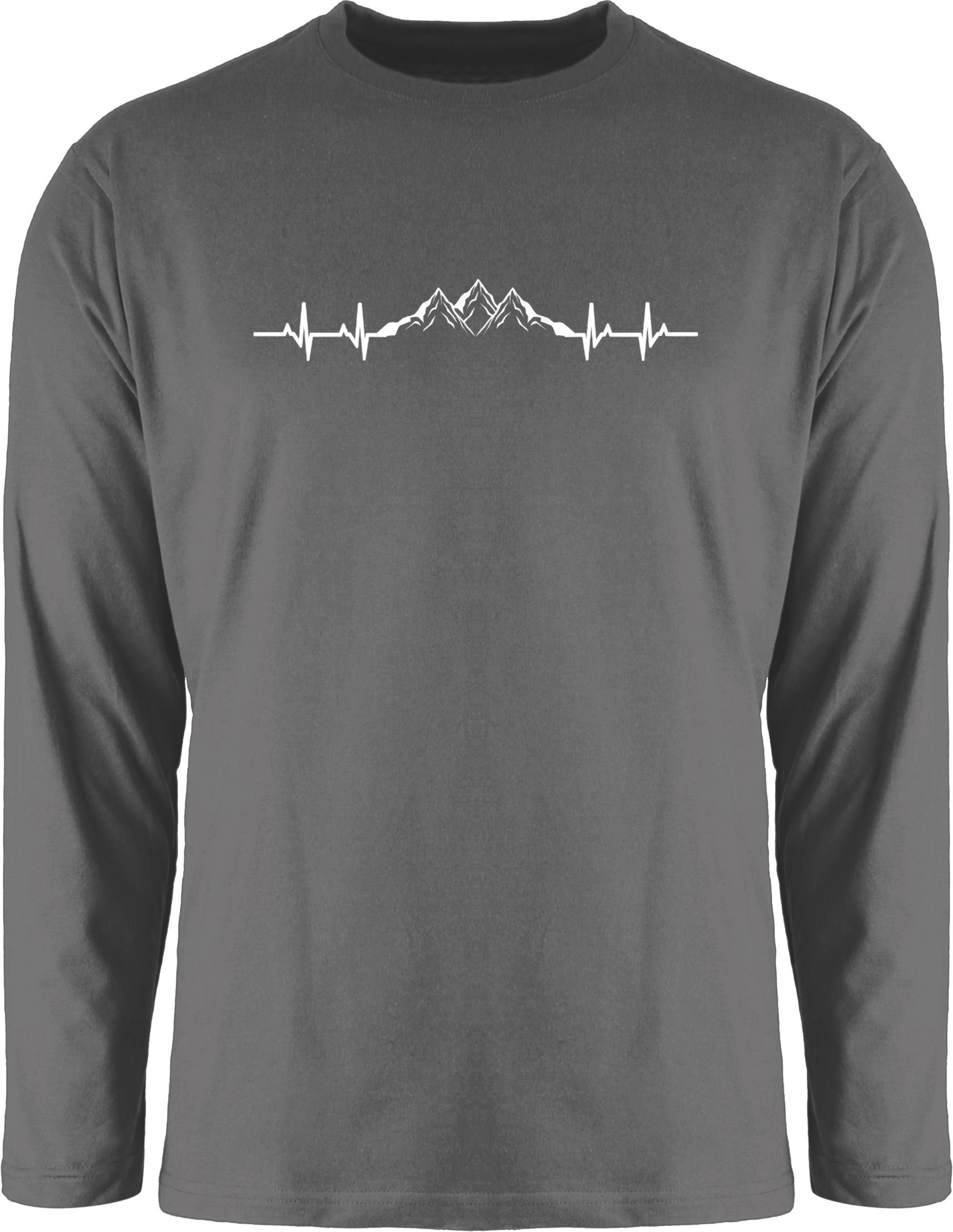 Shirtracer Rundhalsshirt Berge Herzschlag I Geschenk Bergliebhaber I Bergliebe Apres Ski Party