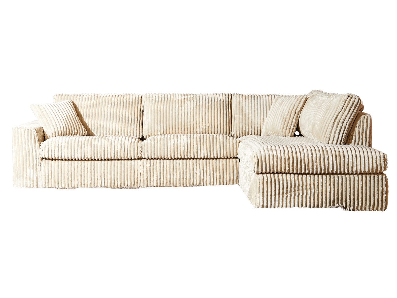 Villa Möbel Ecksofa Teddy, 1 Teile, Buchenholz, Nosag/Kaltschaum & Rippenstoff