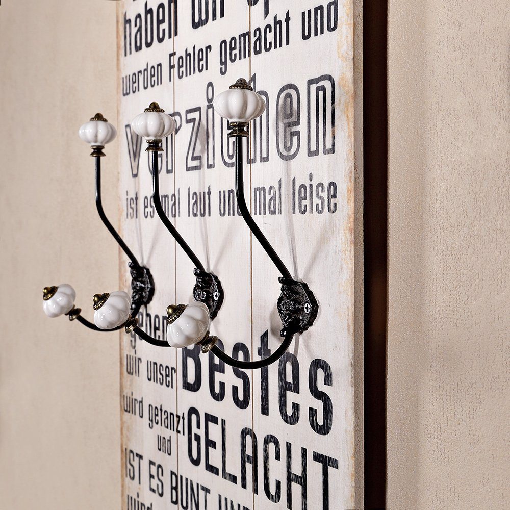 Mucola Garderobe Wandgarderobe Garderobenpaneel Garderobe Wandpaneel Haken Braun (Stück, 1 St., Stück), Unkomplizierte Befestigung an der Wand