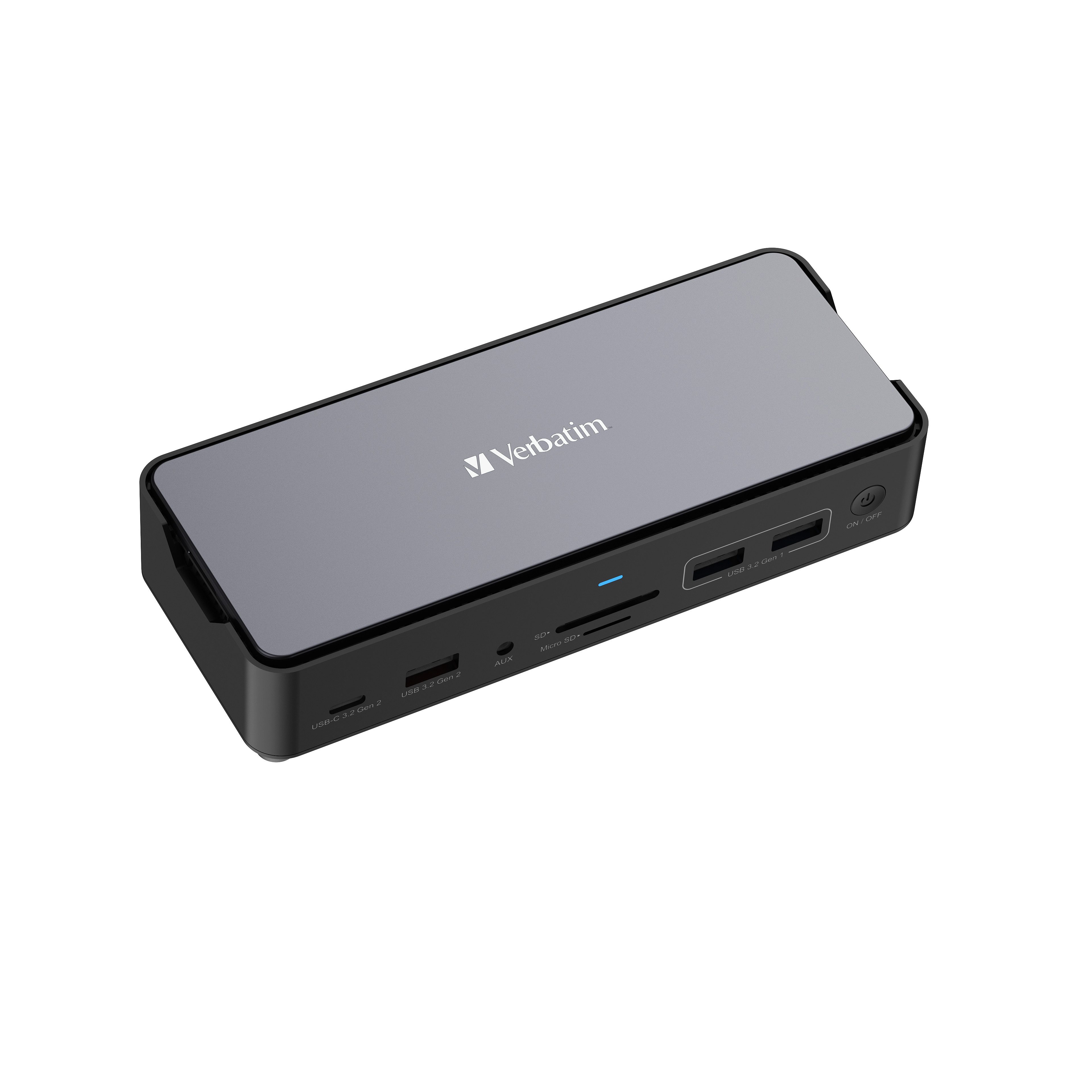 Verbatim Laptop-Dockingstation, USB-C Pro 15 in 1 Docking Station, HDMI, DP, RJ45, USB-A, SD, Micro SD, SSD, Audio, USB-C/Host/PD