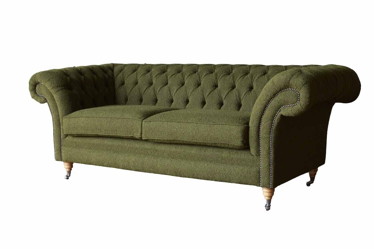 Wohnzimmer Sofa Couch Klassisch Design Chesterfield Sofas JVmoebel Textil Chesterfield-Sofa,