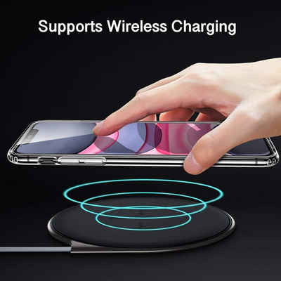 Wisam Smartphone-Hülle Wisam® Apple iPhone 11 (6.1) Silikon Case Schutzhülle Hülle Transparen