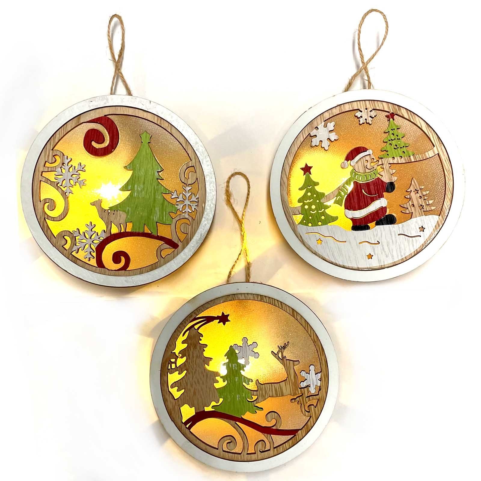 HAC24 Dekohänger Weihnachten Holz Deko Hängedeko Weihnachtsdeko Holzanhänge günstig online kaufen