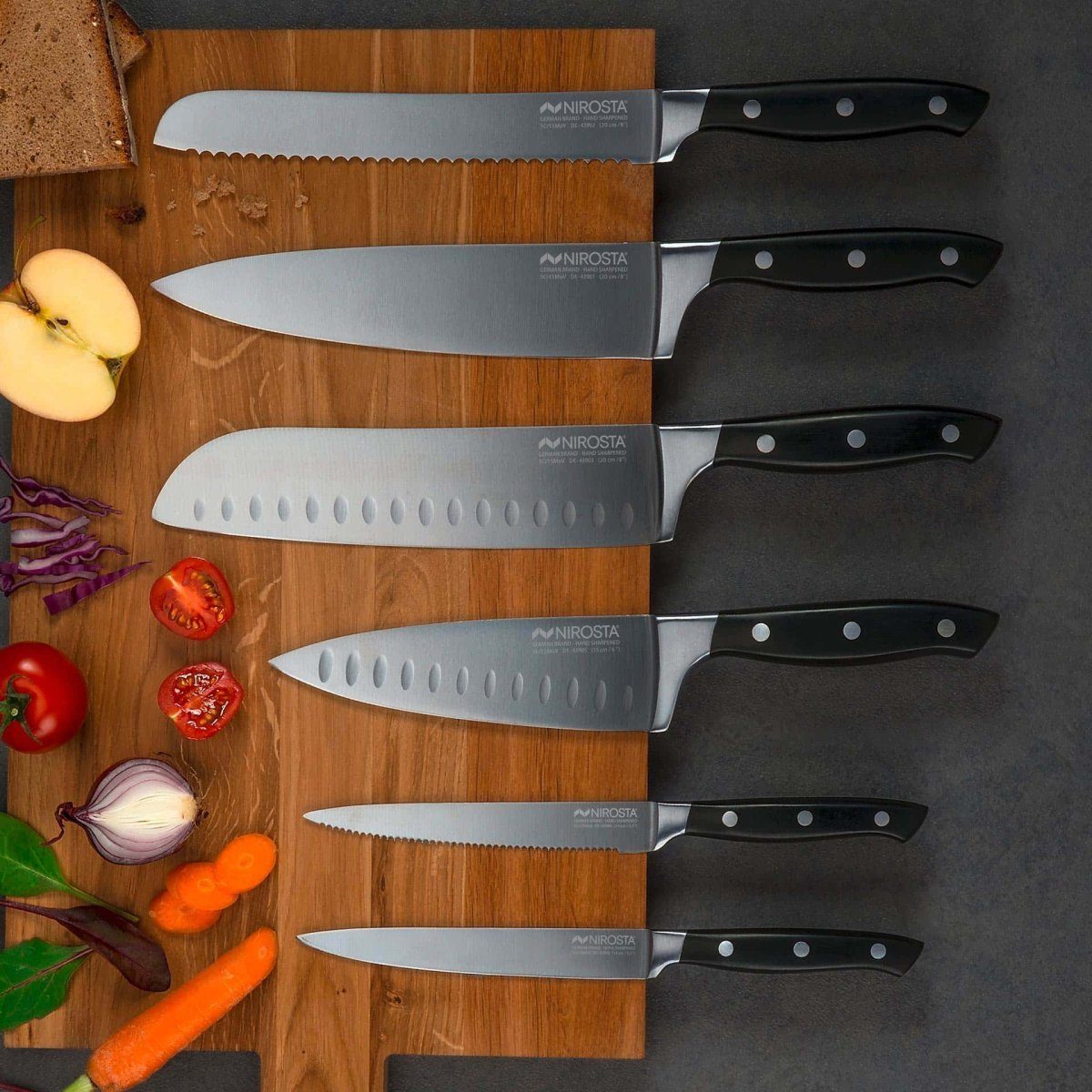 Nirosta Messerblock Messerblock-Set "Trinity", 7-teilig