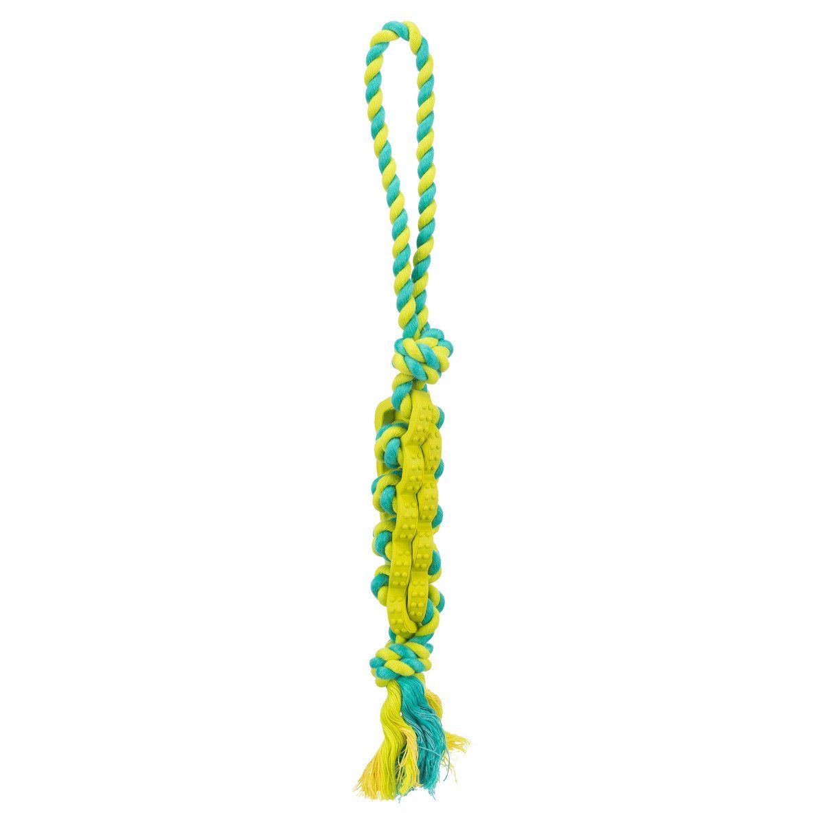 TRIXIE Spielknochen Denta Fun Twisted Stick, Tau mit Naturgummi, Maße: 4 cm / 37 cm