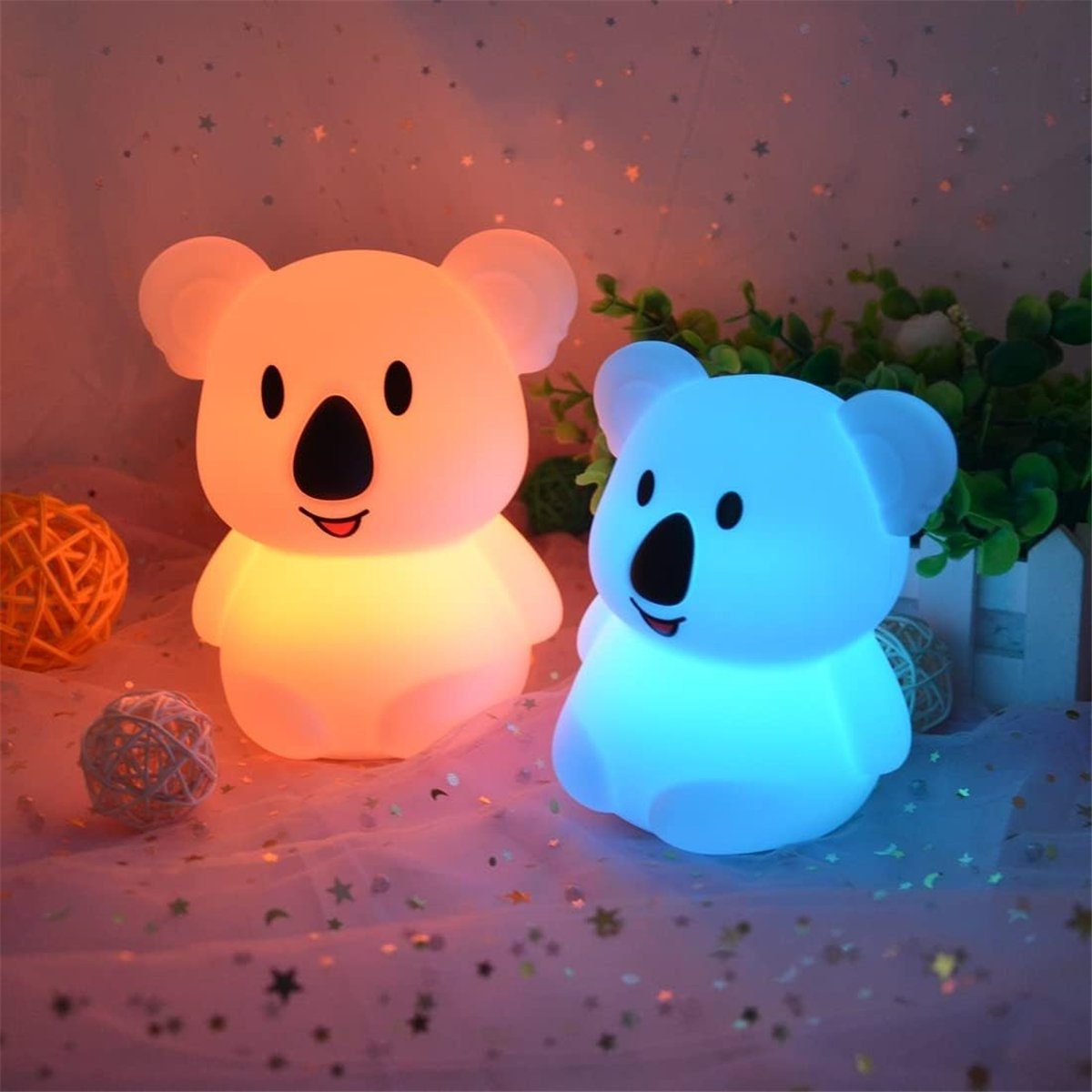 mit Koala-Nachtlicht LED Helligkeit und einstellbarer K&B Farbe/Timer Nachtlicht
