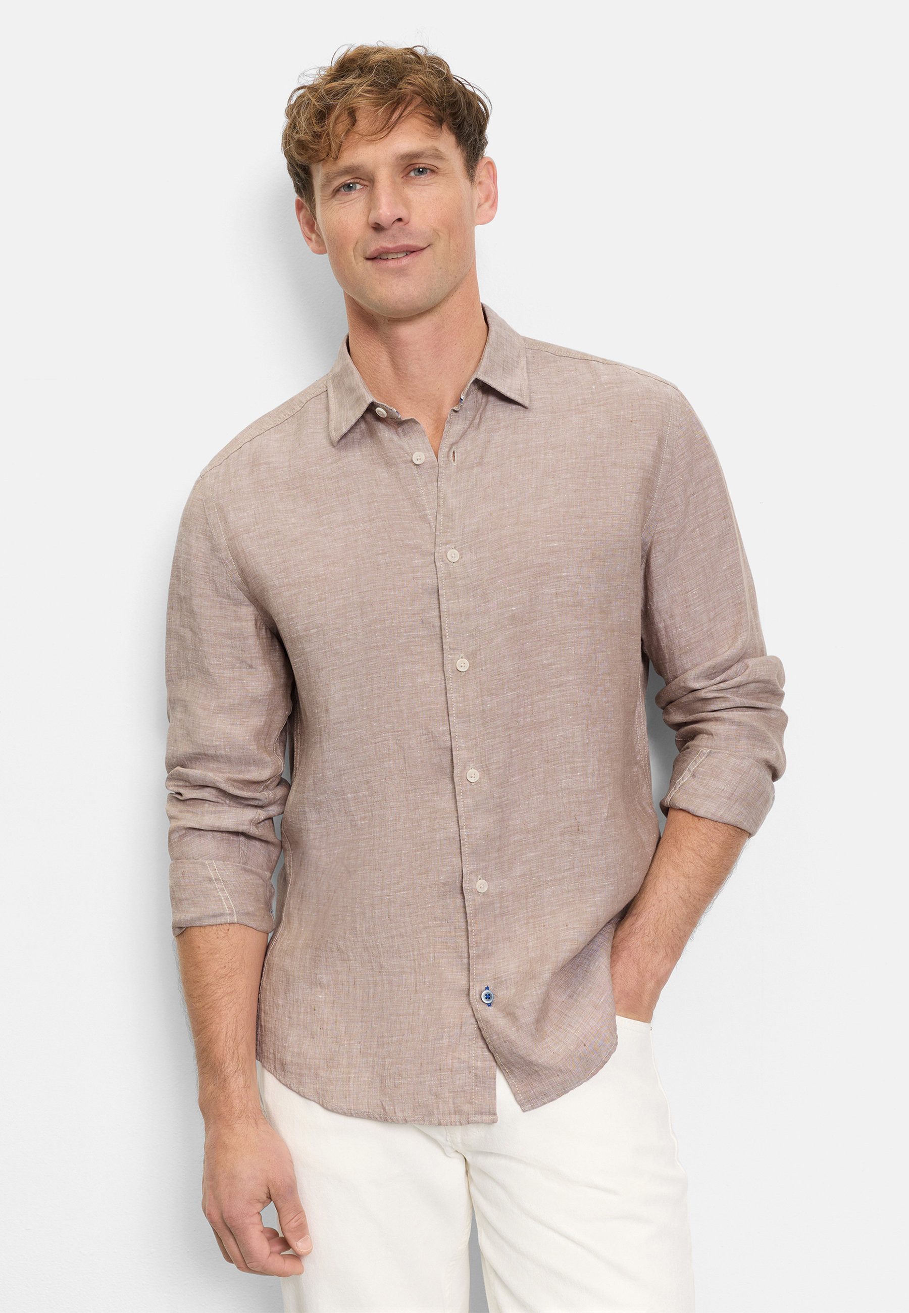 OLYMP Langarmhemd OLYMP Casual, Regular Fit, Kent