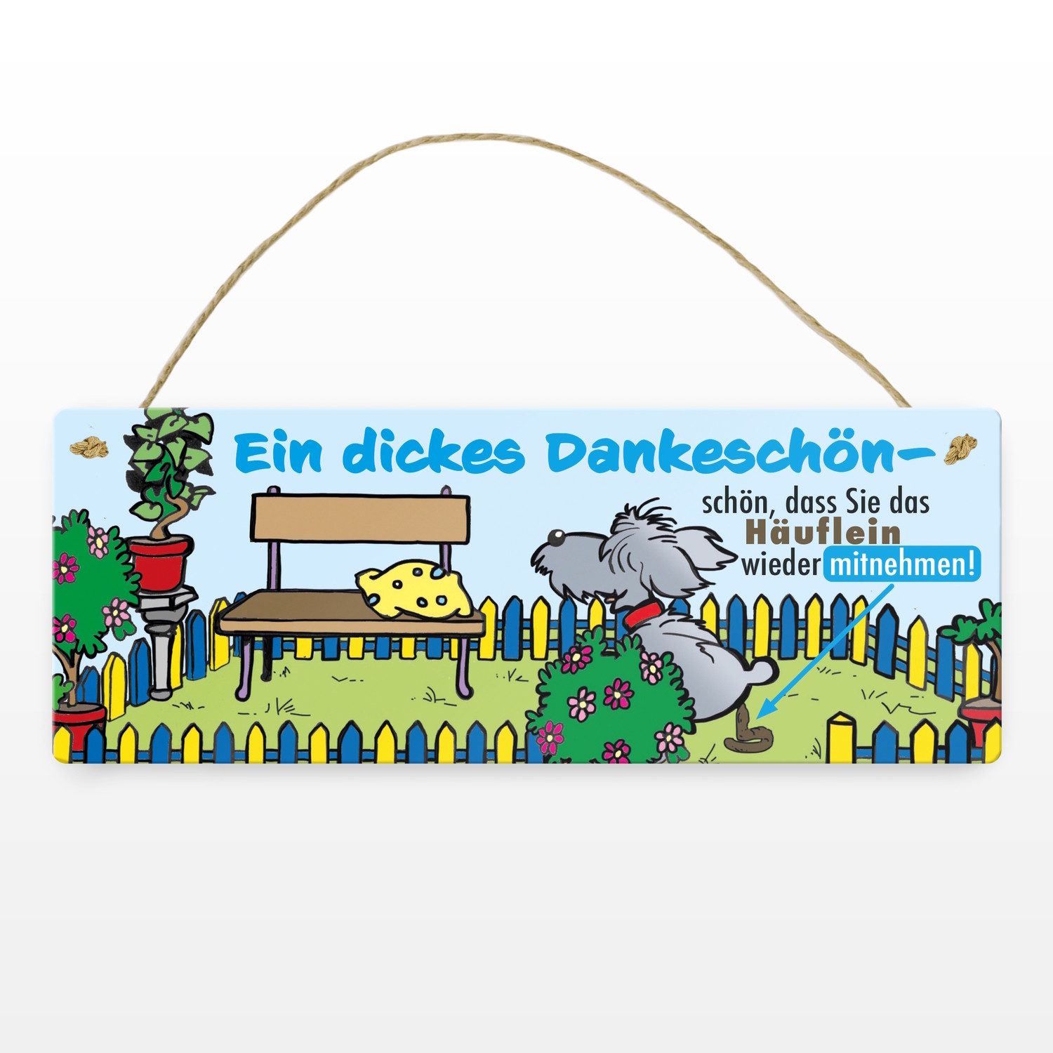 speecheese Metallschild Dankeschön Hundeklo Metallschild L in 10 5x28cm als günstig online kaufen