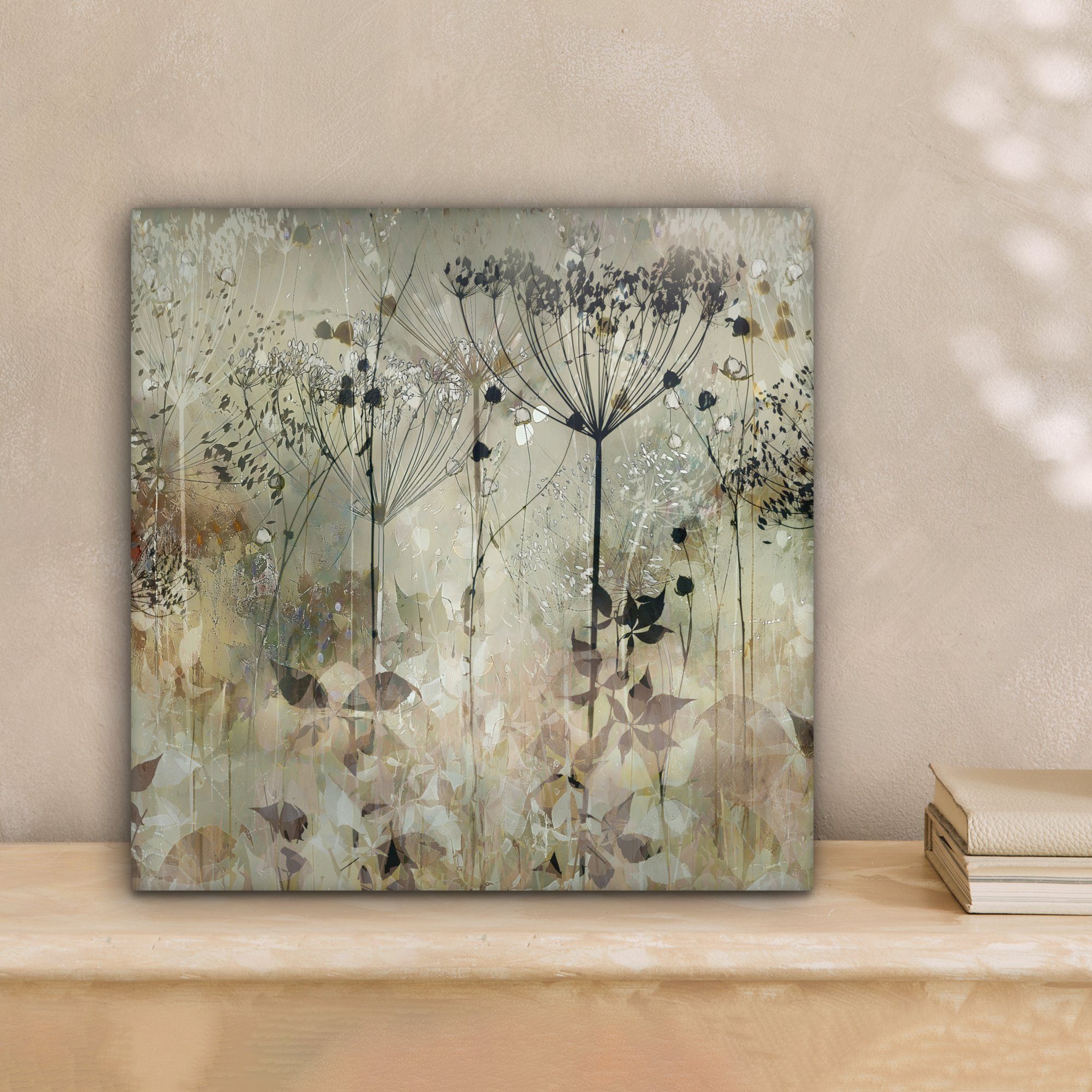 OneMillionCanvasses® Leinwandbild Blumen - Grau - Natur - Kunst, Fotodruck günstig online kaufen