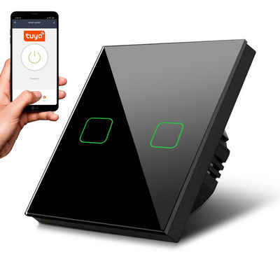 Maclean Smarter Lichtschalter, Steuerung über WiFi-App und Touch-Schalter