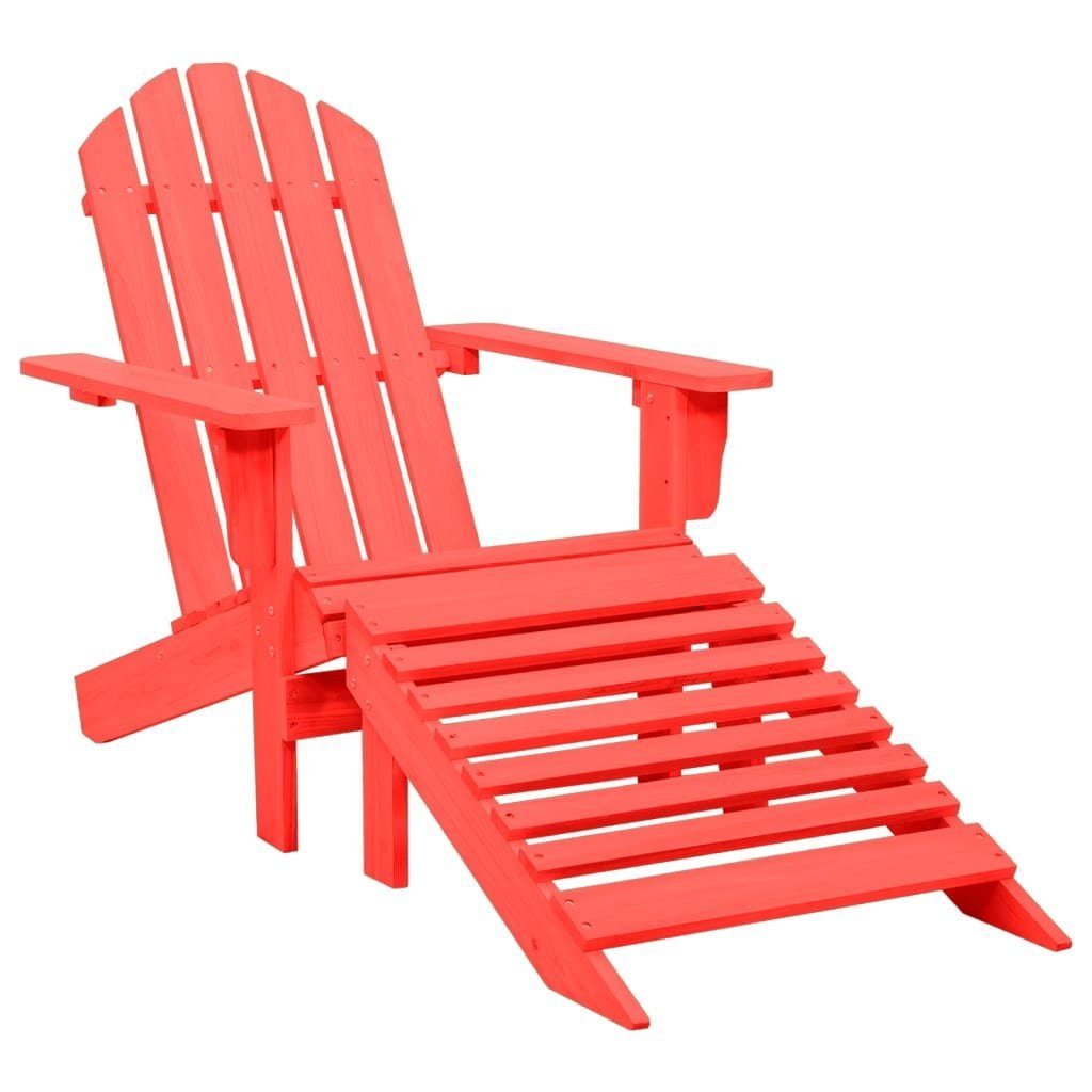 furnicato Gartenstuhl Adirondack-mit Fußstütze Massivholz Tanne günstig online kaufen