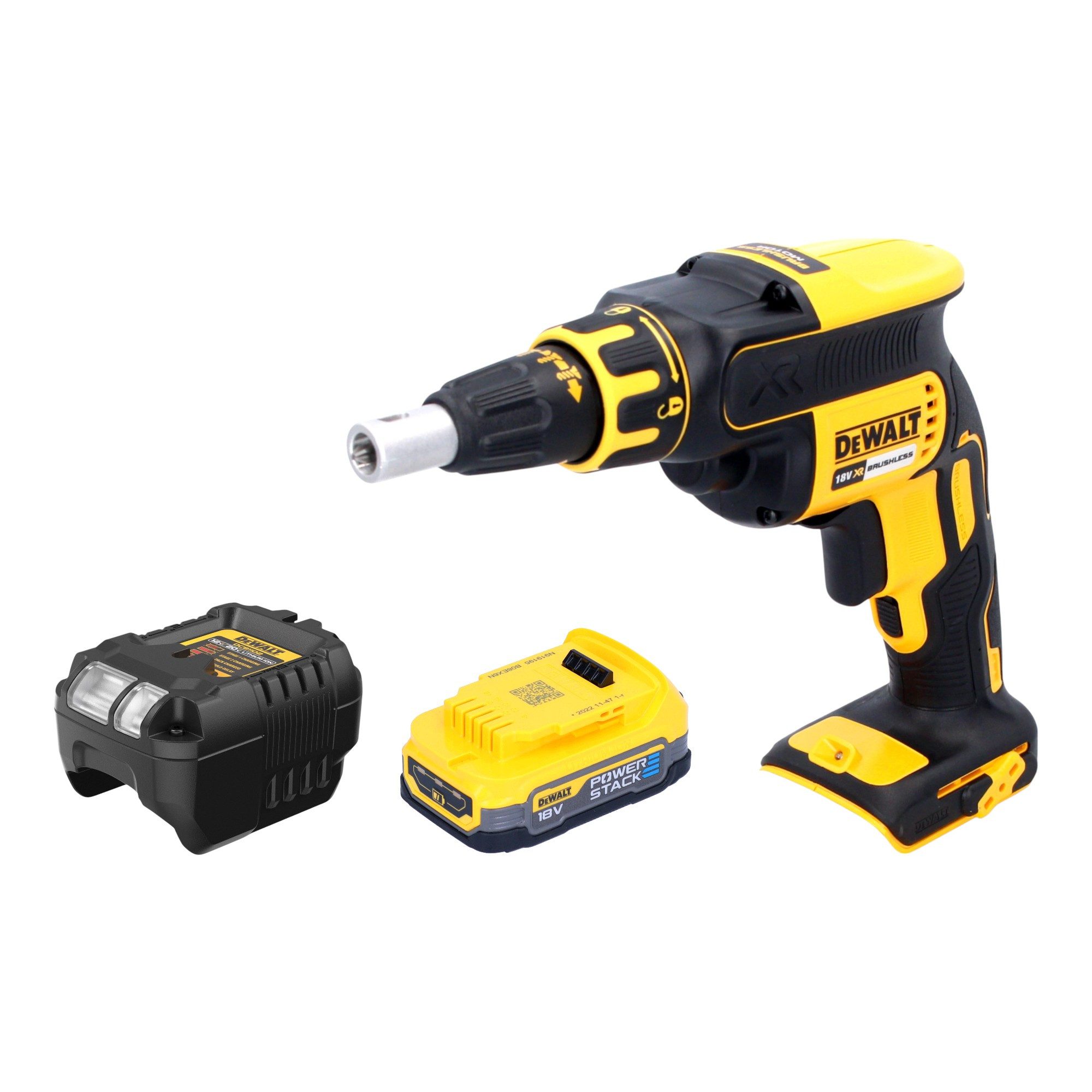 DeWalt Akku-Trockenbauschrauber DCF 620 E1 18 V 30 Nm + 1x Powerstack Akku 1,7 Ah + Ladegerät