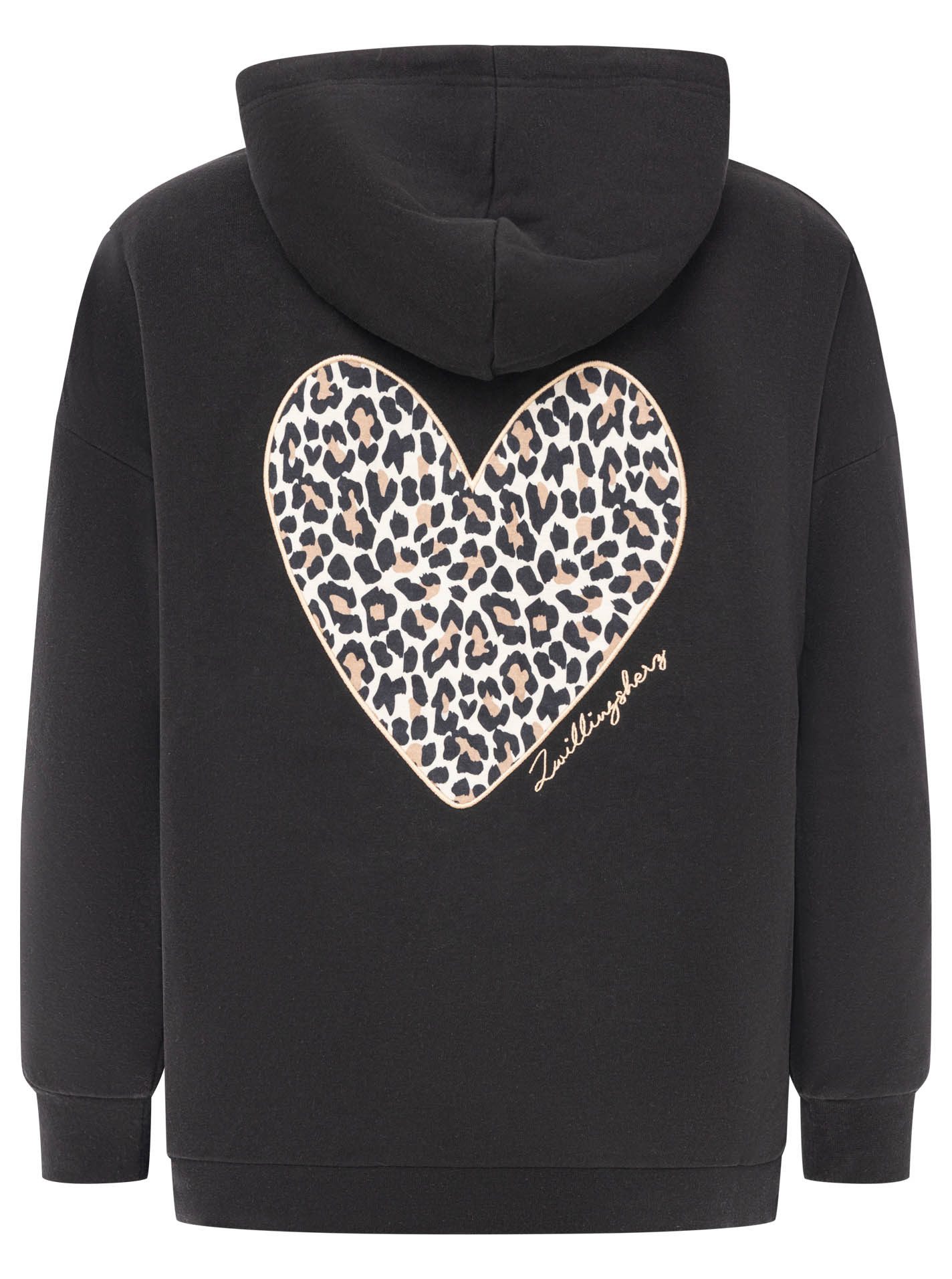 Zwillingsherz Kapuzensweatshirt Oversized Hoody Leo Herz – Bild 2 von 3