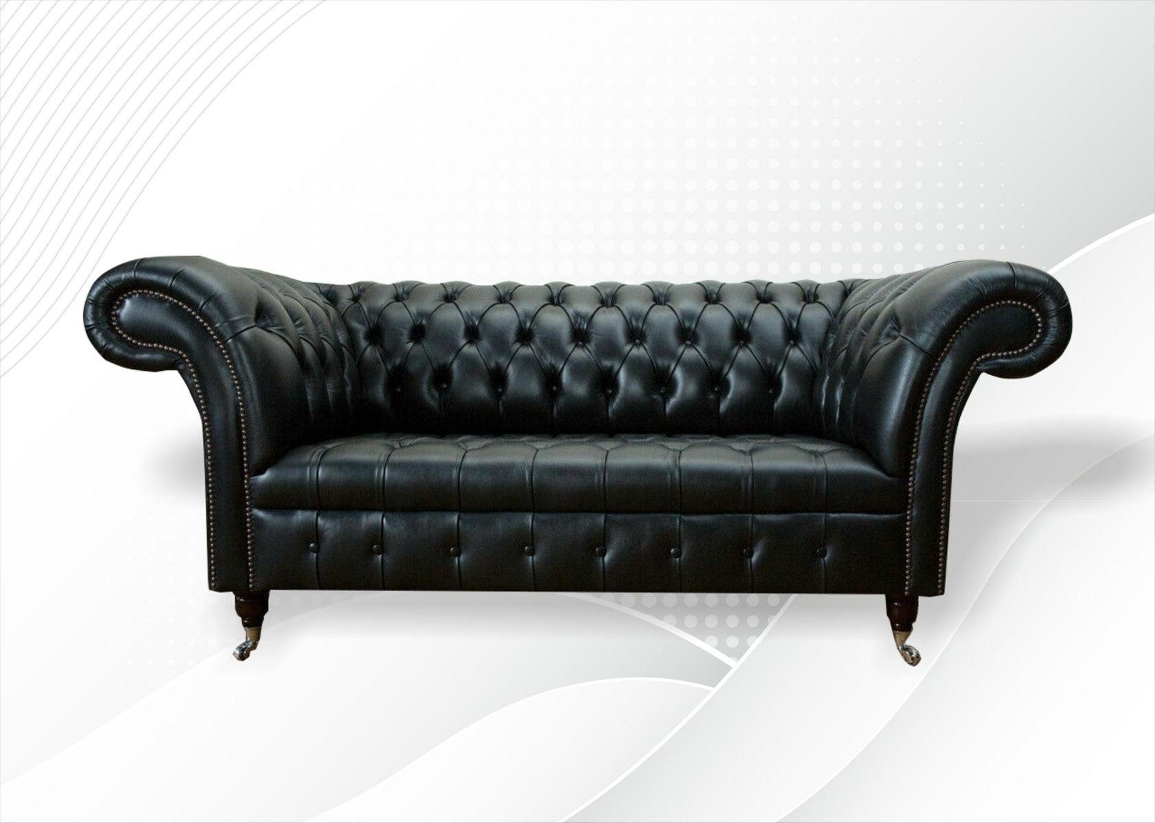 Couch Chesterfield 2 JVmoebel Sitzer cm Design Sofa 185 Chesterfield-Sofa,