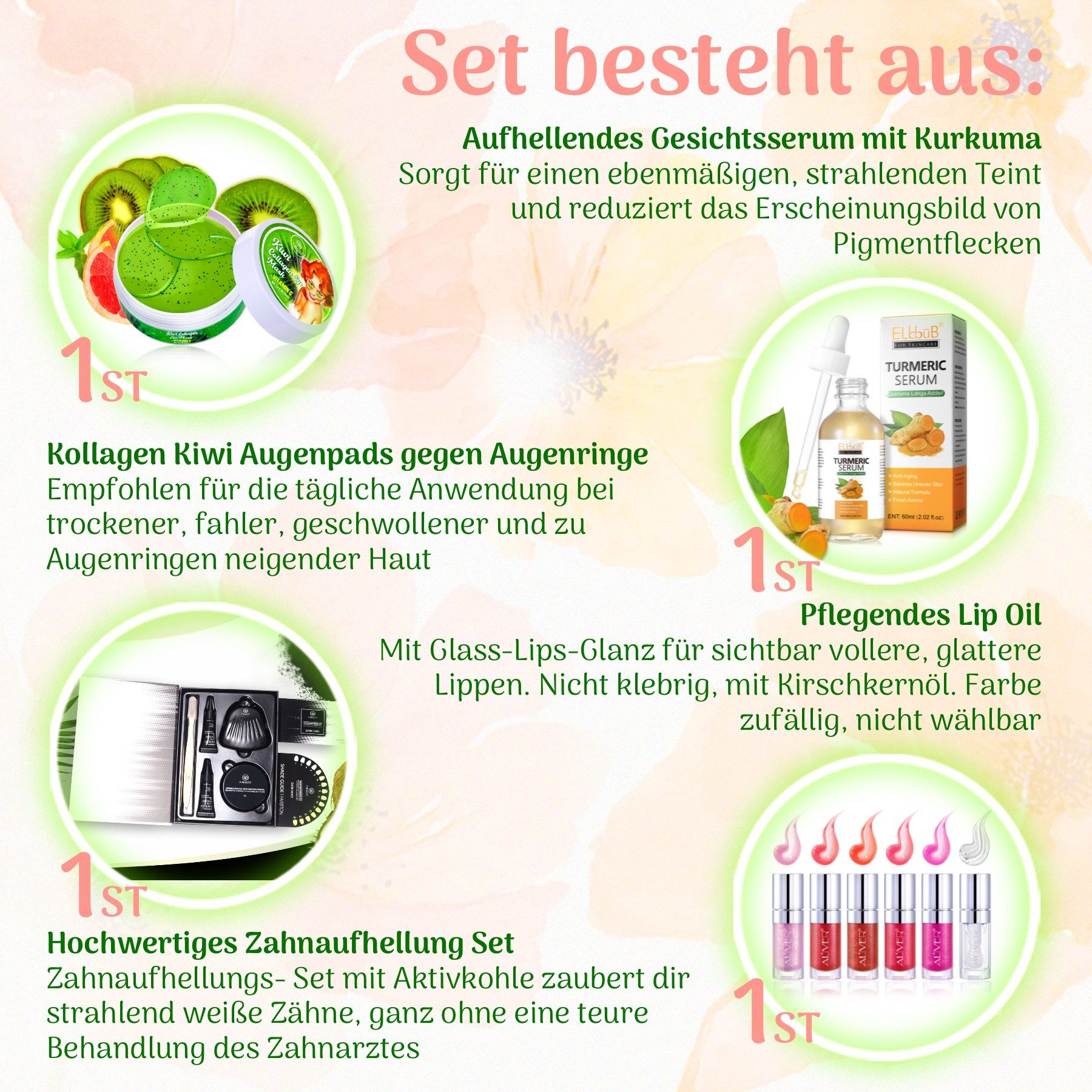 P-Beauty Cosmetic Accessories Pflege-Geschenkbox Set Geschenkset Damen Beauty Hautpflege für 39,99€ statt 105€, 8-tlg., Beautytasche, Geschenk, Pflegeprodukte, Hautpflege