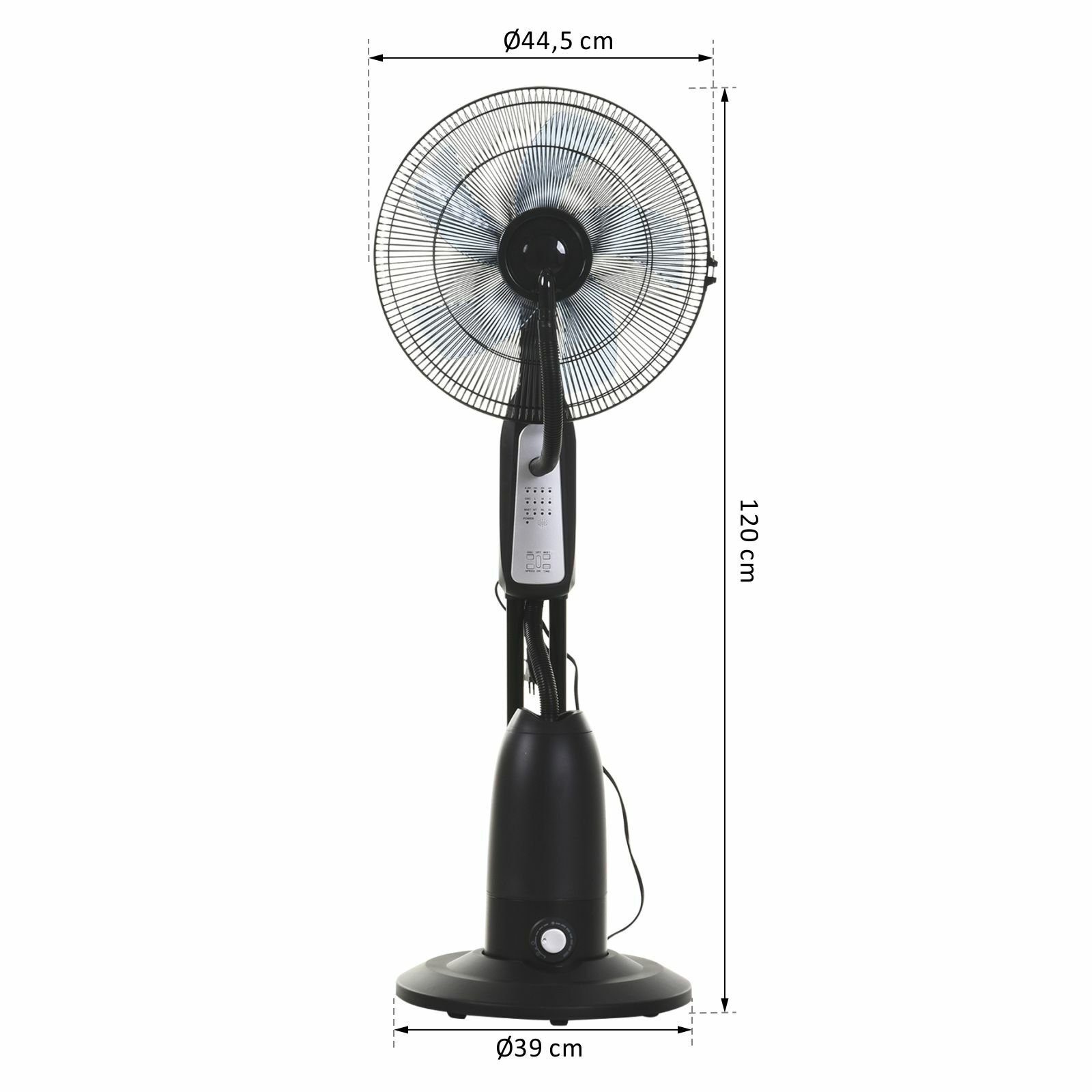 HOMCOM Standventilator Standventilator mit Wasserzerstäuber