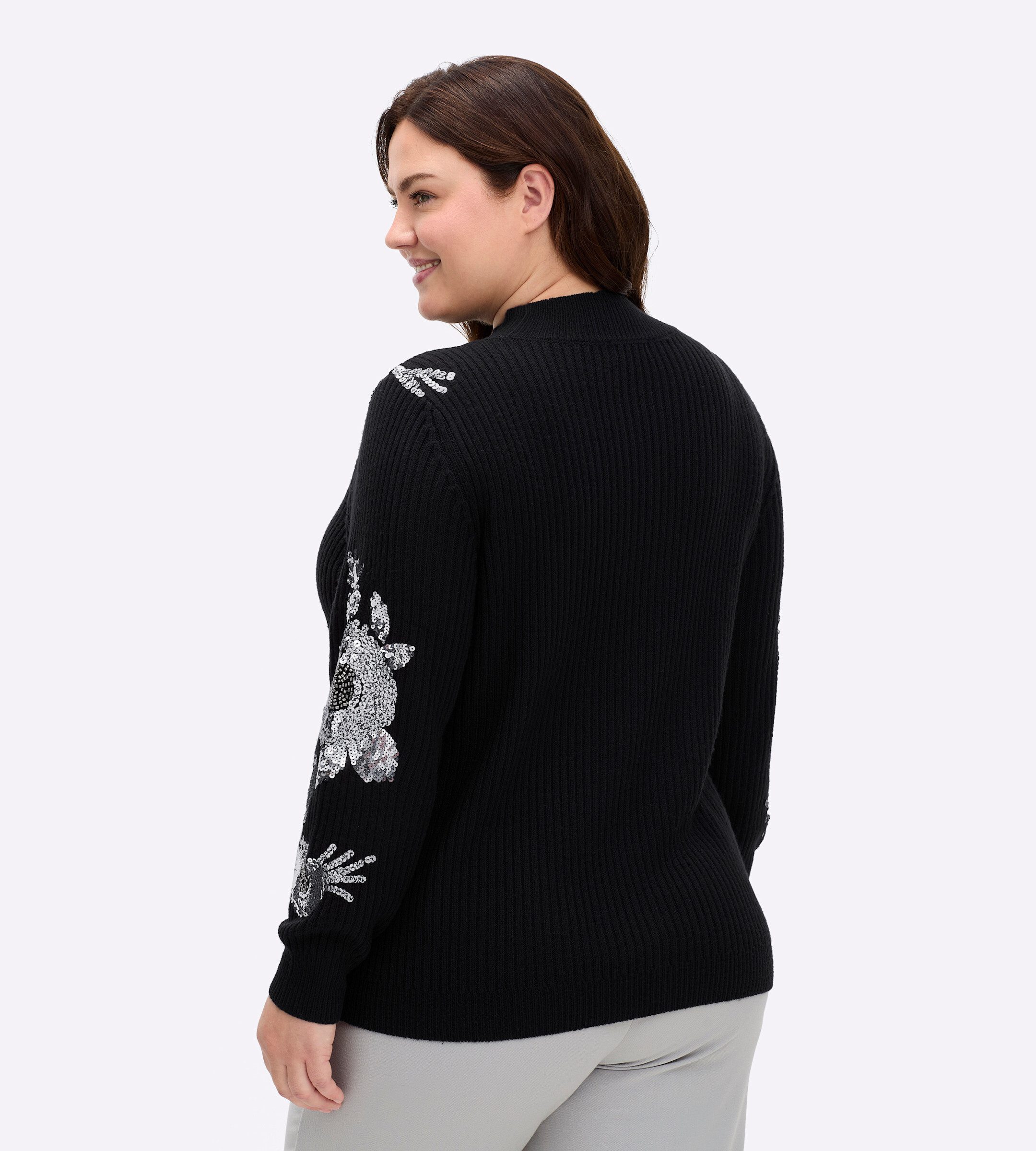 sheego by Joe Browns Strickpullover Pullover Langarm Rippoptik
