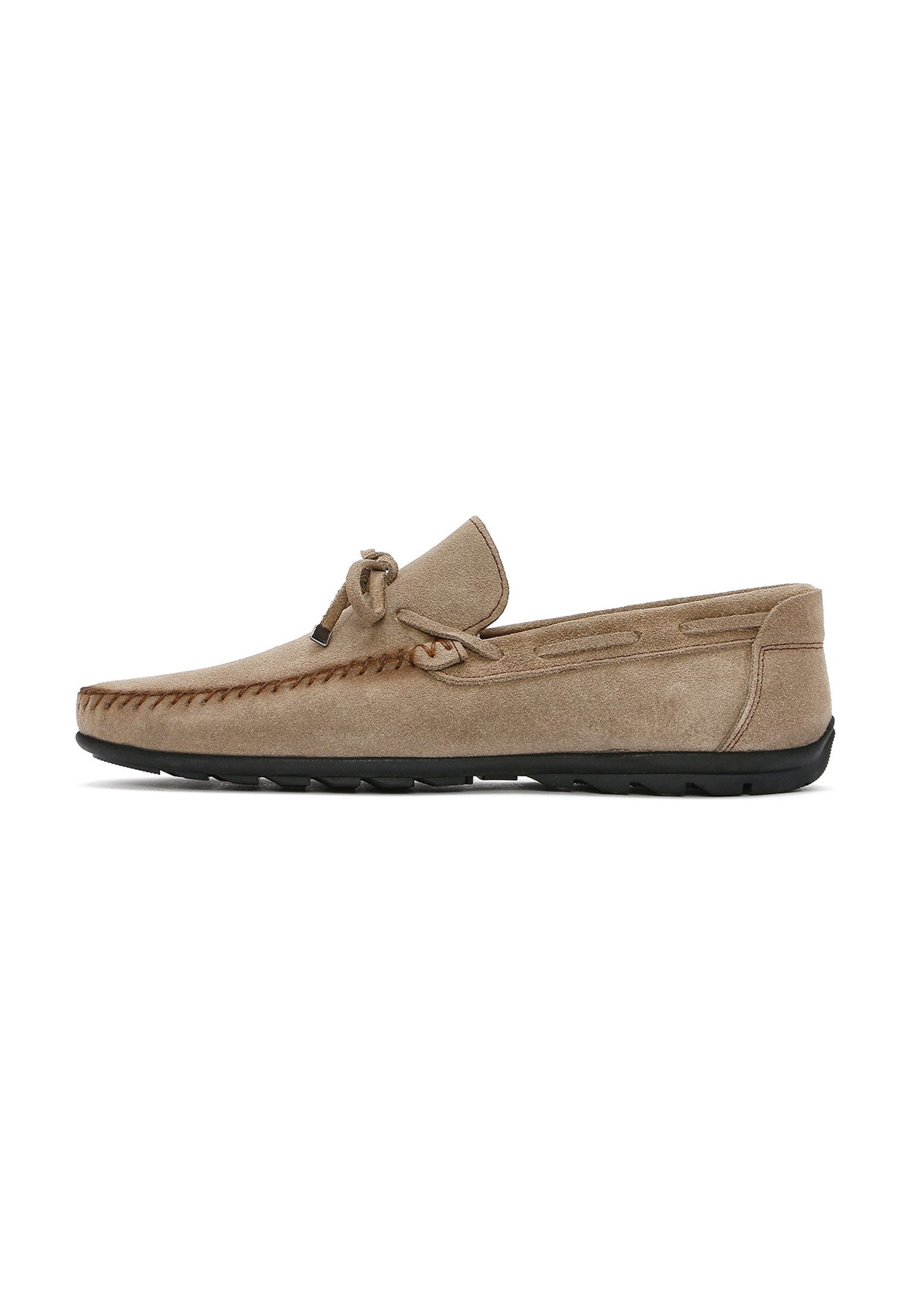 Derimod Lässige Loafer aus Veloursleder Loafer Echtes Leder, Lederfutter, Gummisohle, Slipper-Stil, Mokassin-Naht