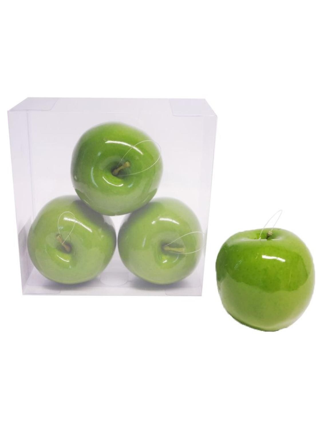 Kunstpflanze Künstliche Äpfel JINQI, 4 Stück, hellgrün, 9 cm Apfel, artplants, H — Empfehlung für Gesunde Apfel-Spalten