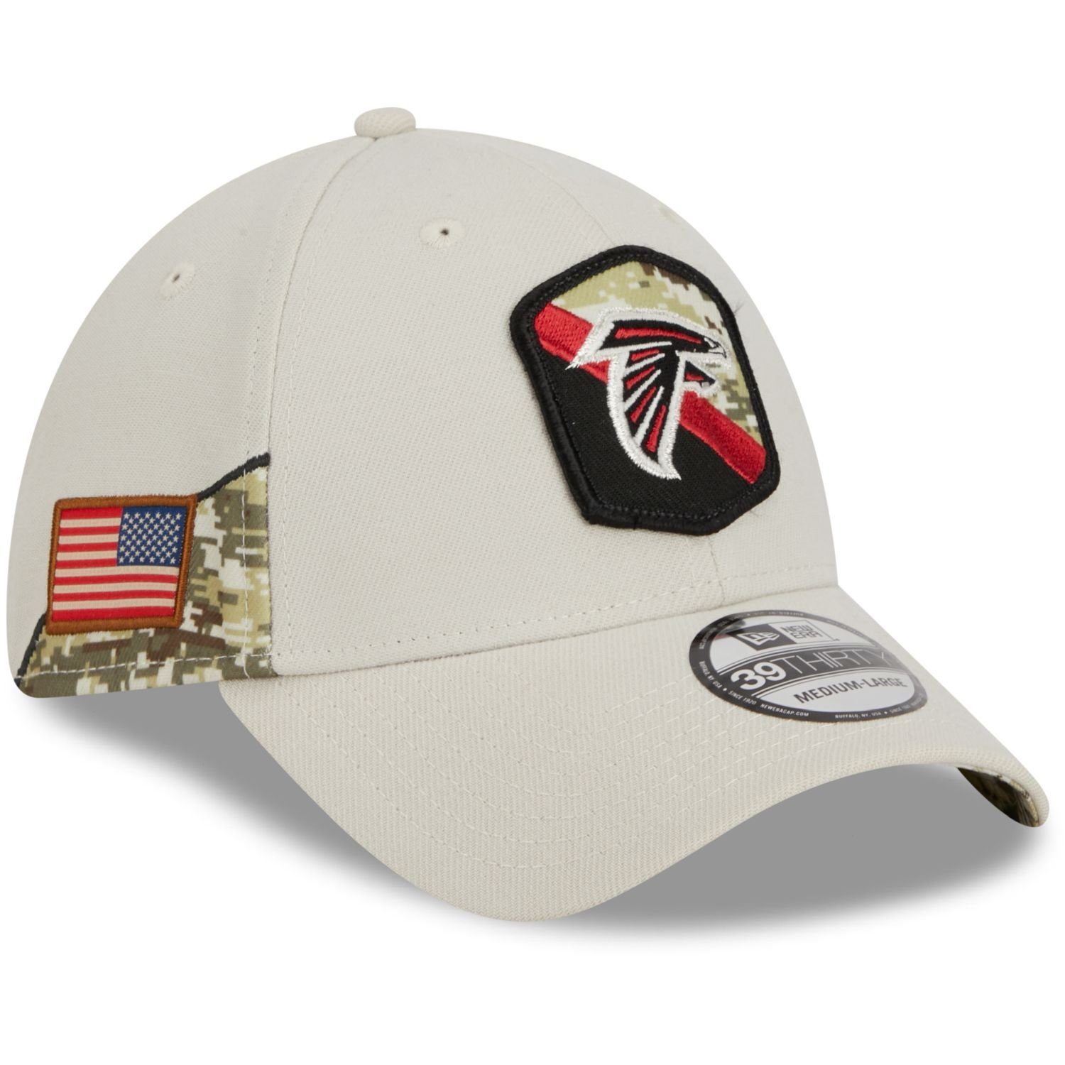 New Era Flex Cap Falcons StretchFit Salute 39Thirty Service NFL Atlanta to