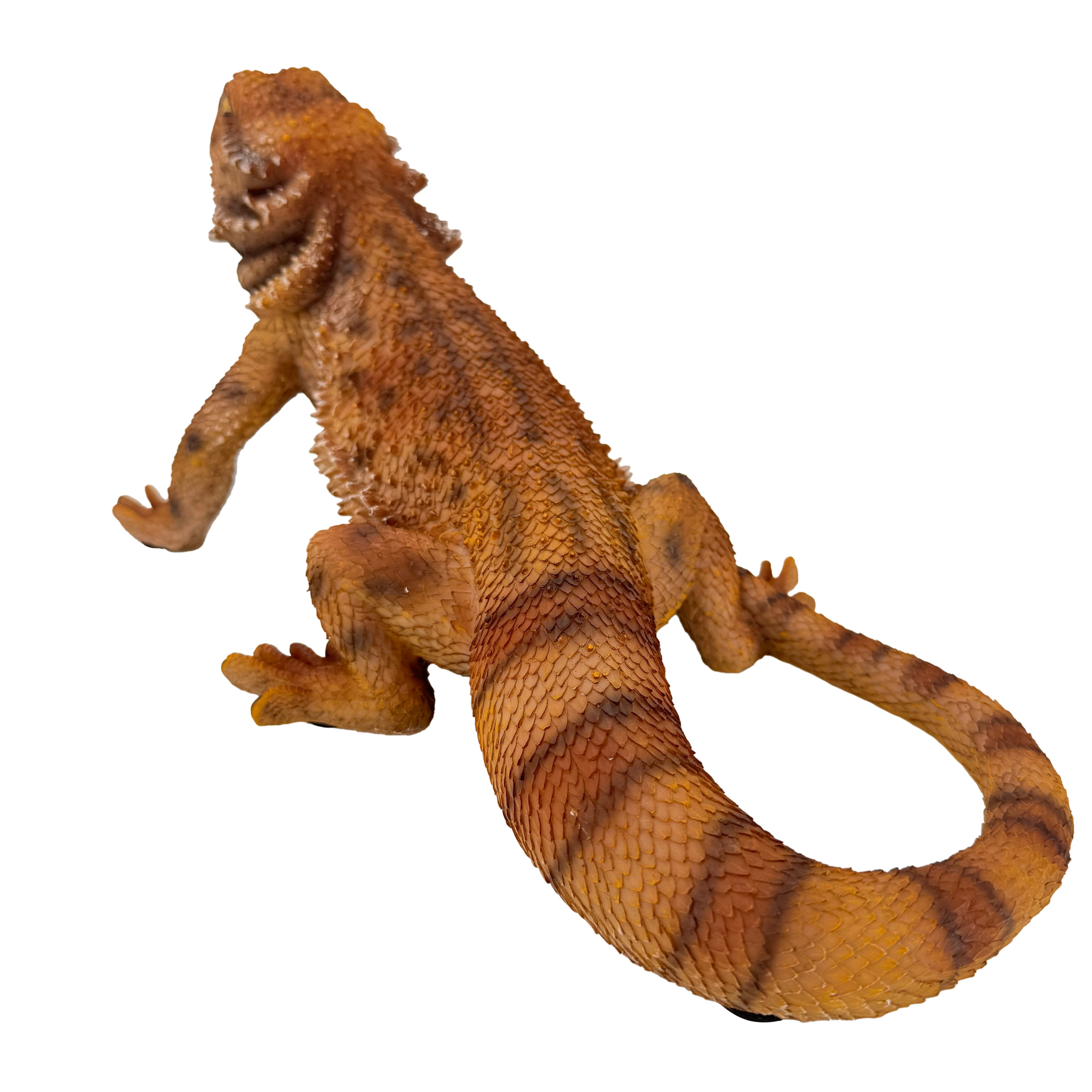 Online-Fuchs Gartenfigur für außen - Bartagamen Eidechse - Deko Figuren - 34 cm groß, (wetterfest, realistisches Design), aus hochwertigem und langlebigen Kunstharz (Polyresin) gefertigt