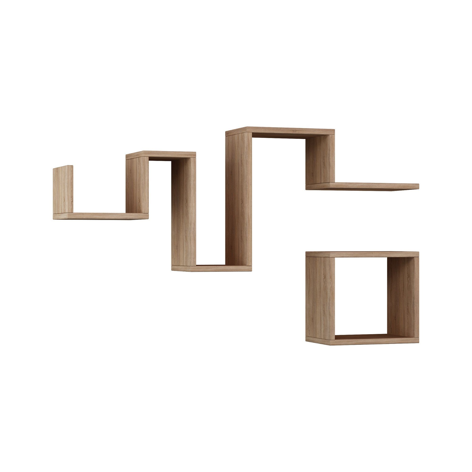 Skye Decor Wandregal 100% MELAMINE COATED PARTICLE BOARD, 45 cm x 20 cm x 116 cm S1707