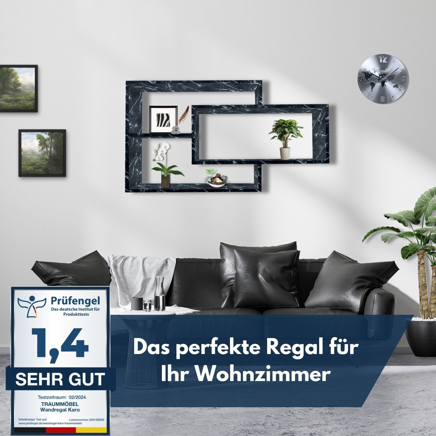 TRAUMMÖBEL Wandregal KARO, Modernes Schweberegal großes günstig online kaufen