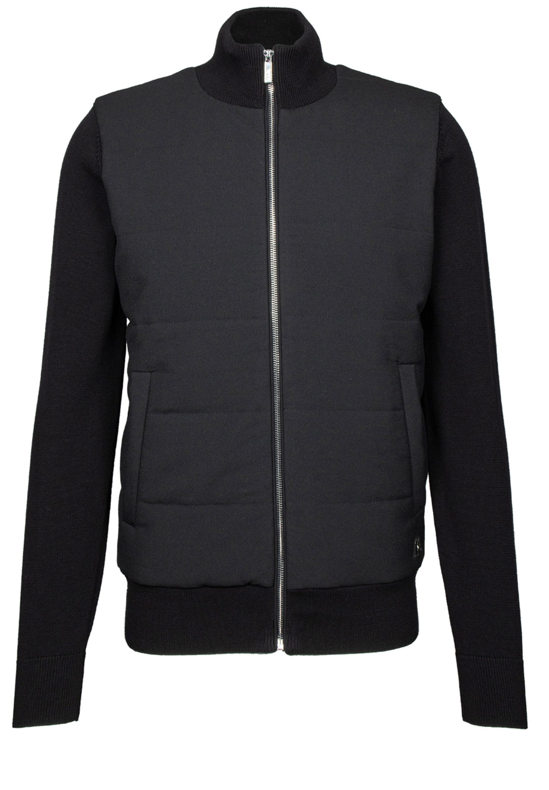 LAGERFELD Strickjacke mit gestepptem Fronteil (1-tlg)