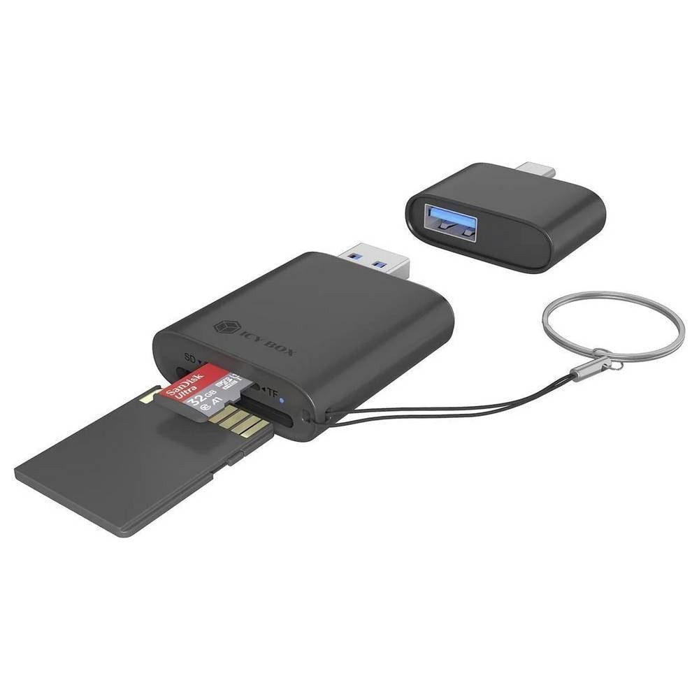 ICY BOX Speicherkartenleser IB-CR204-CU3 Externer Speicherkartenleser USB-A (USB 3.2 Gen 1)