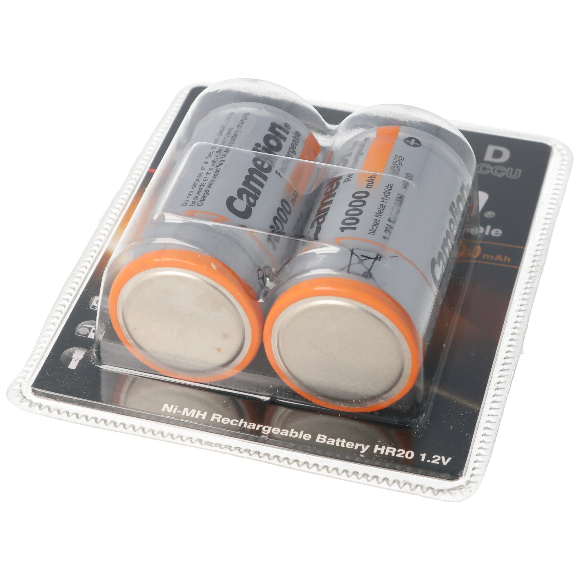 Camelion NiMH Akku Mono D LR20 1,2 Volt mit max. 10000mAh Kapazität Akku 10000 mAh (1,2 V)
