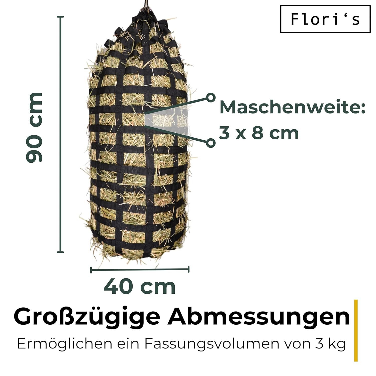 Flori's Heunetz Heusack für Pferde engmaschig