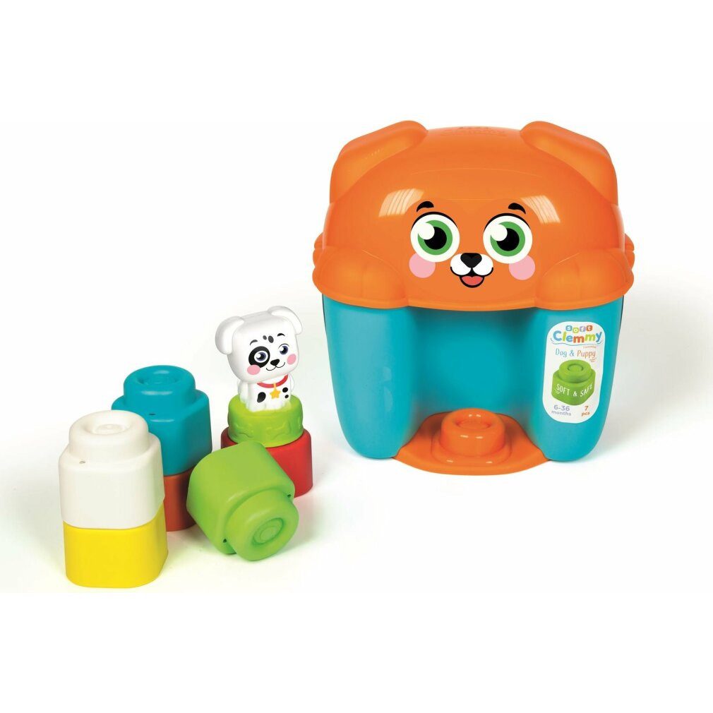 Clementoni® Hund & Welpe Eimer Konstruktions-Spielset, (Packung)