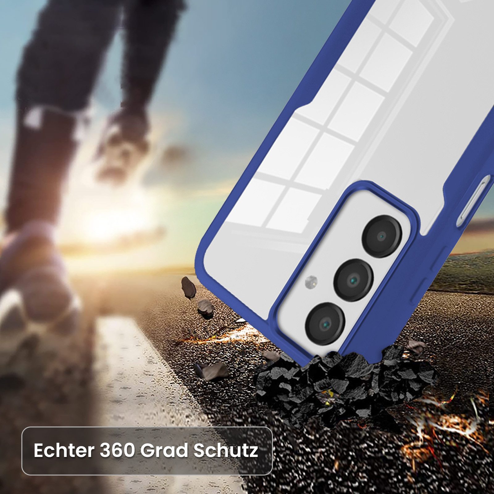 Tec-Expert Handyhülle 360 Grad Hülle für Samsung Galaxy A17 / A17 5G 6.7 Zoll, 6.7", Rundum Schutz Cover Case Hülle robust – Bild 2 von 5